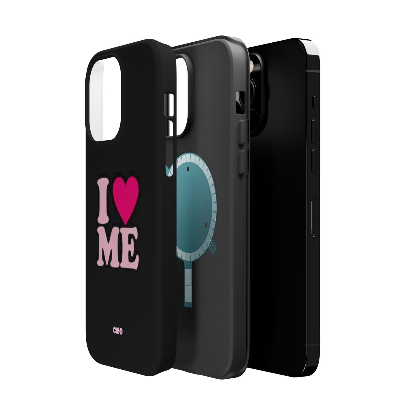 Magnetic Impact-Resistant Phone Case — "I love ME" Pink Self-Love Design