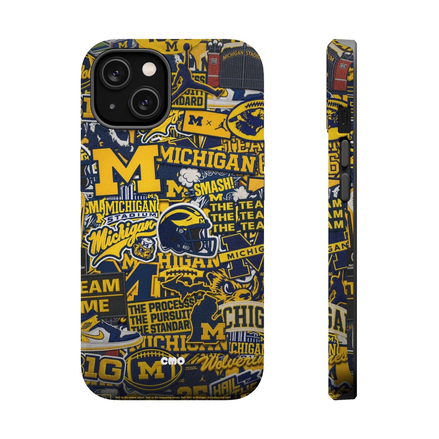 Michigan Wolverines Magnetic Impact Phone Case — Team Logo Collage MagSafe-Compatible