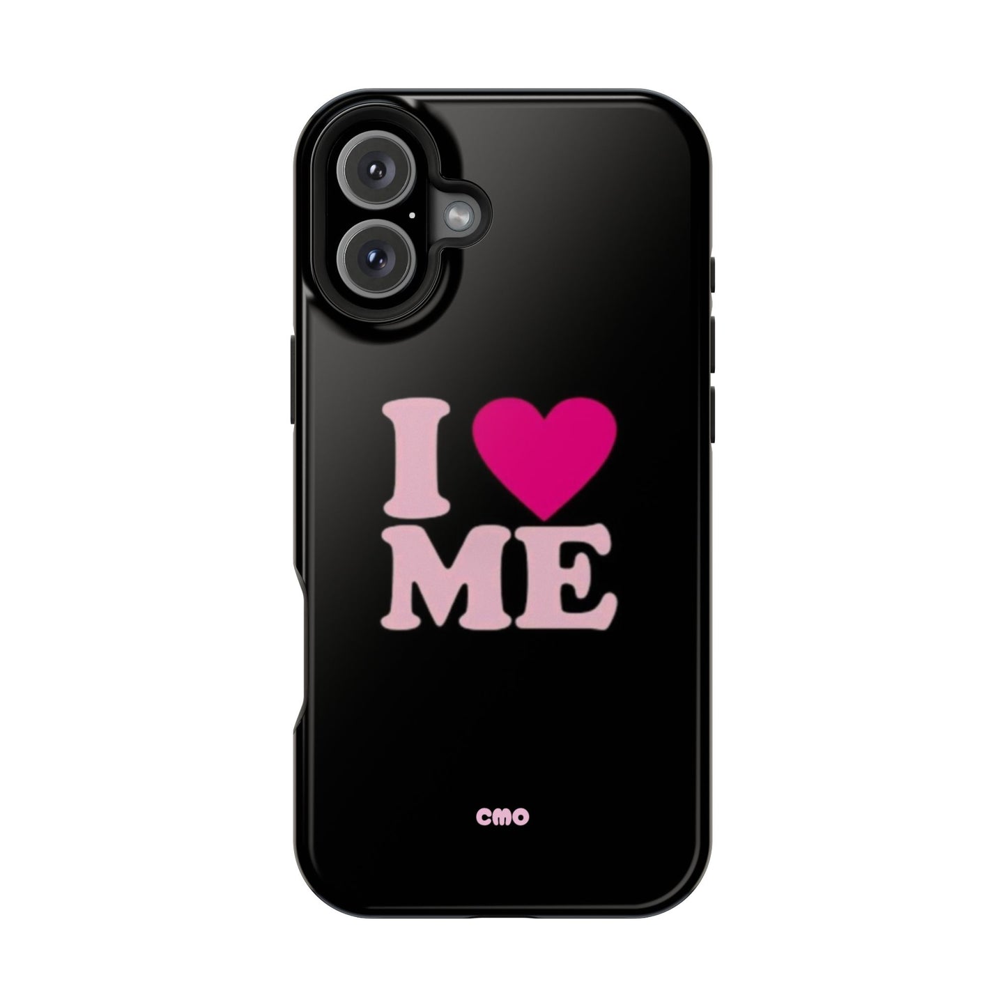Magnetic Impact-Resistant Phone Case — "I love ME" Pink Self-Love Design