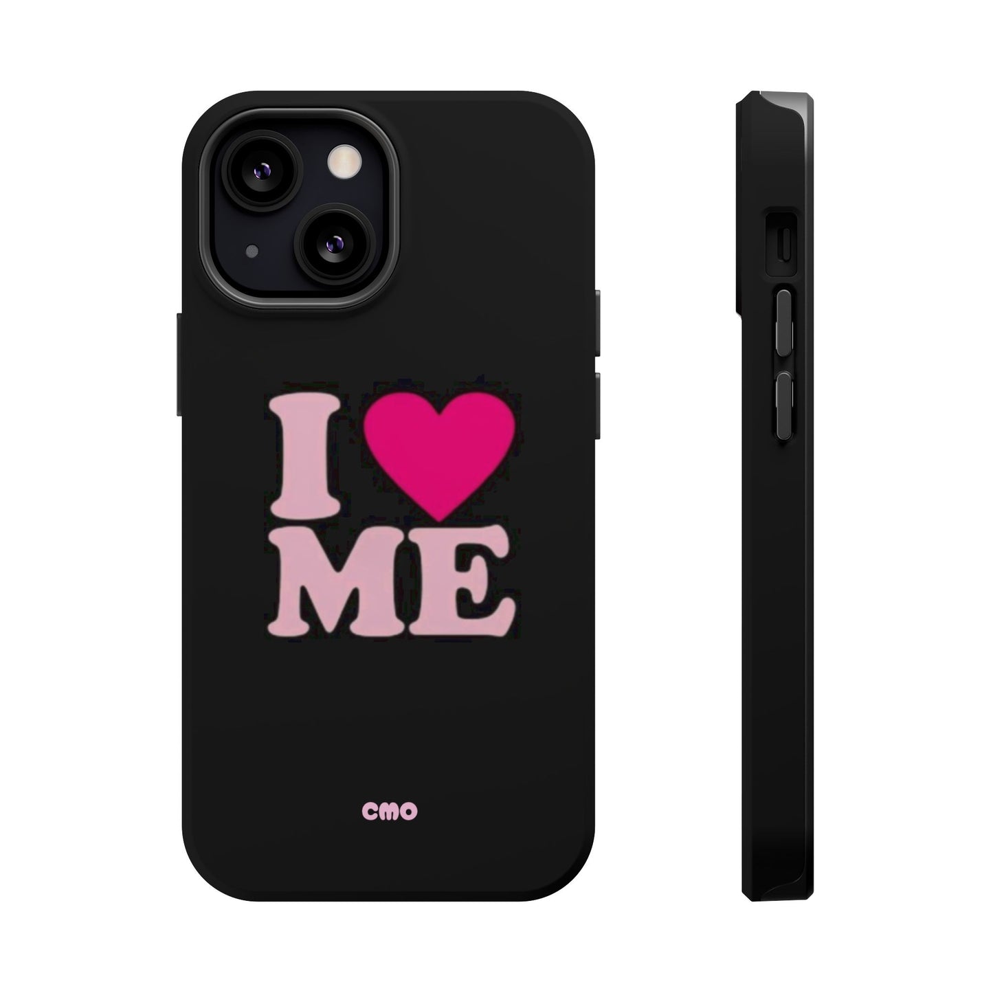 Magnetic Impact-Resistant Phone Case — "I love ME" Pink Self-Love Design