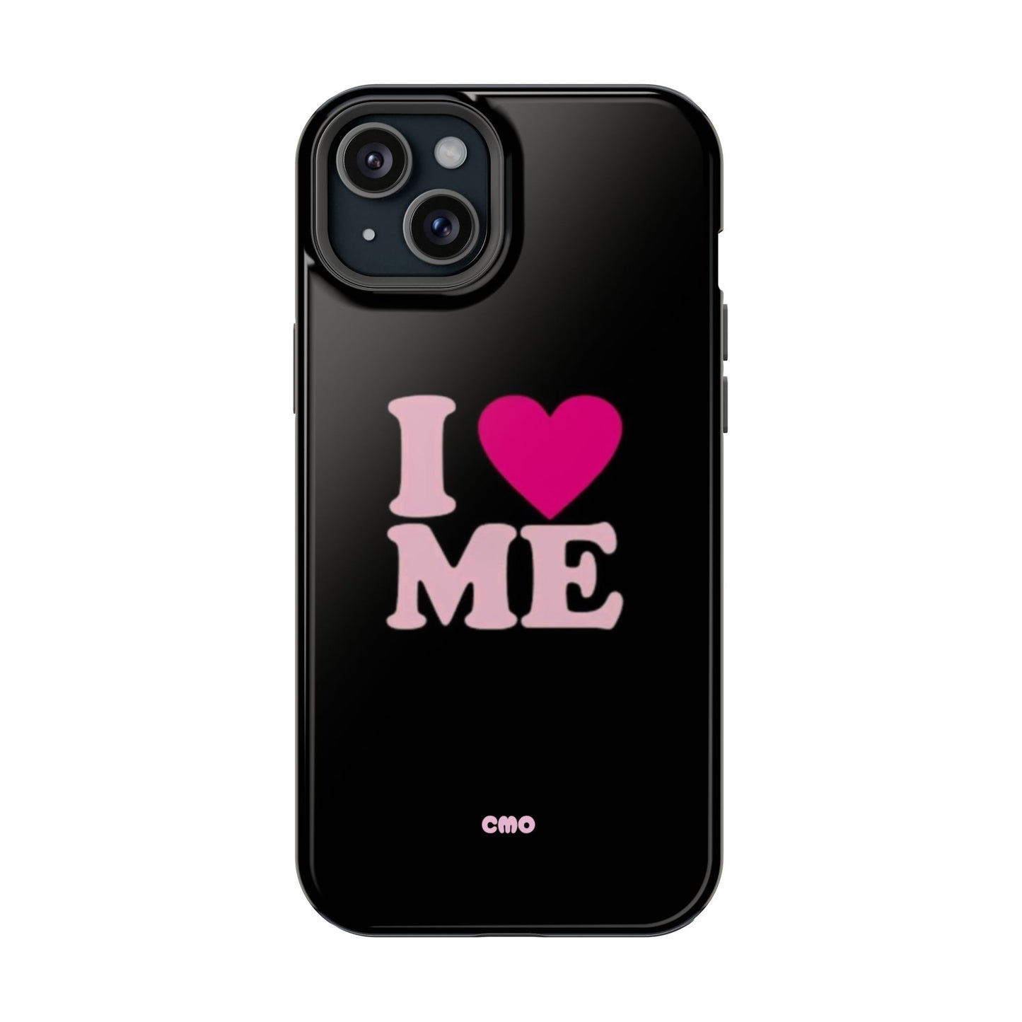 Magnetic Impact-Resistant Phone Case — "I love ME" Pink Self-Love Design