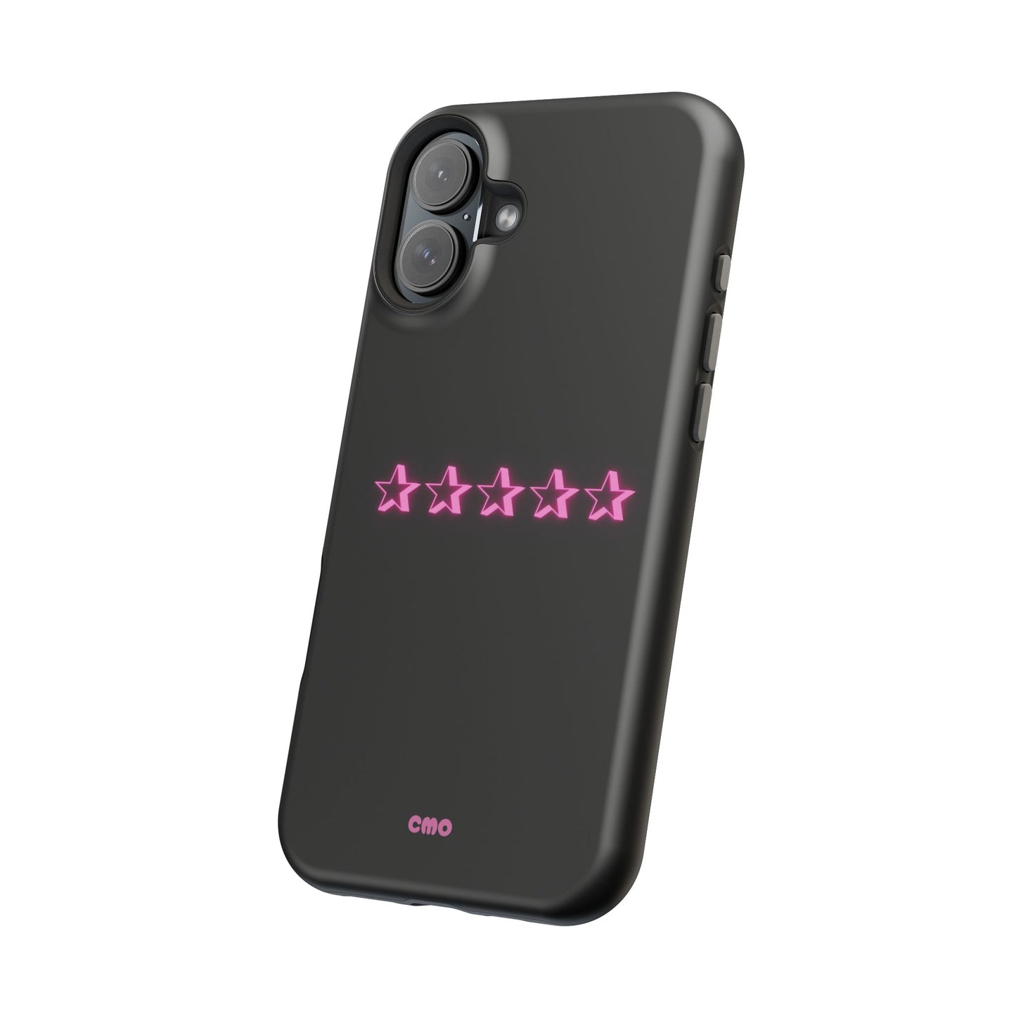 5 Stat ⭐️ Phone Case — Pink Neon Stars Magnetic Impact-Resistant Case
