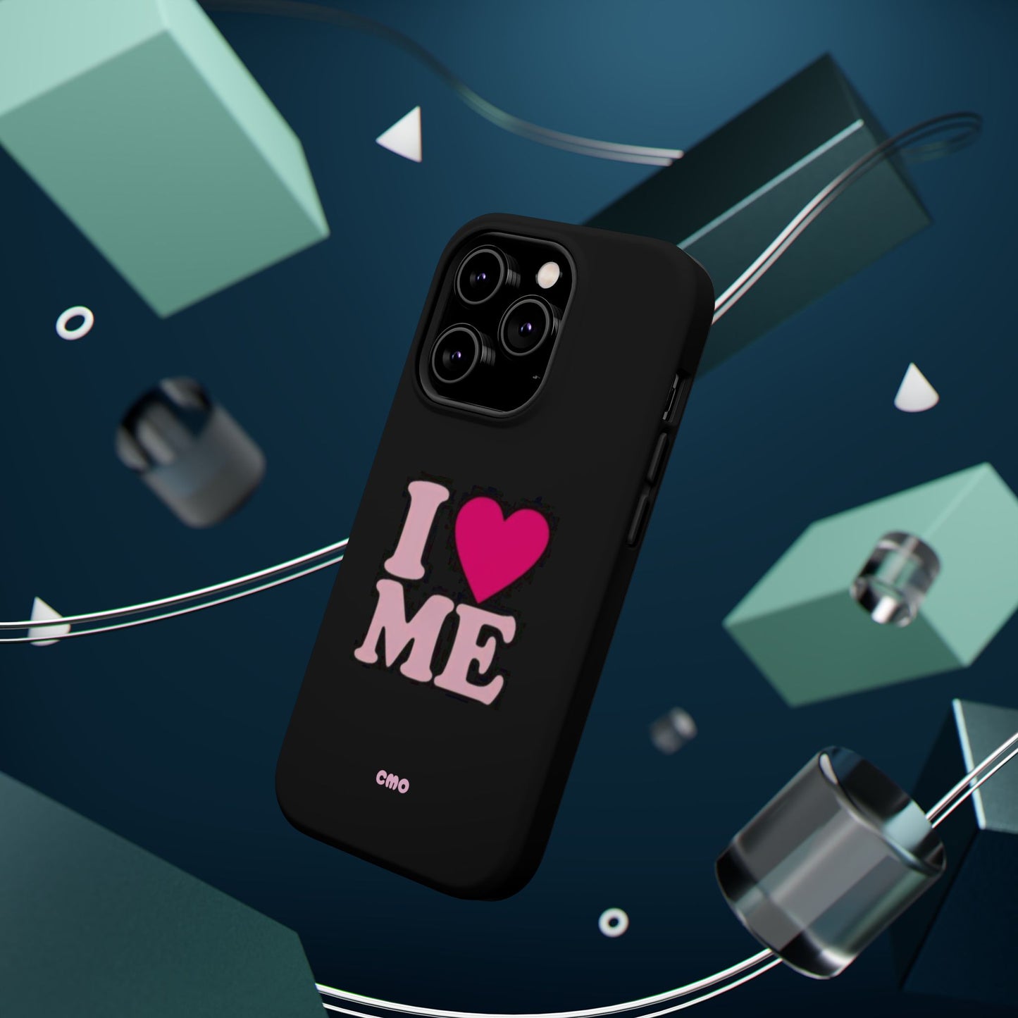 Magnetic Impact-Resistant Phone Case — "I love ME" Pink Self-Love Design