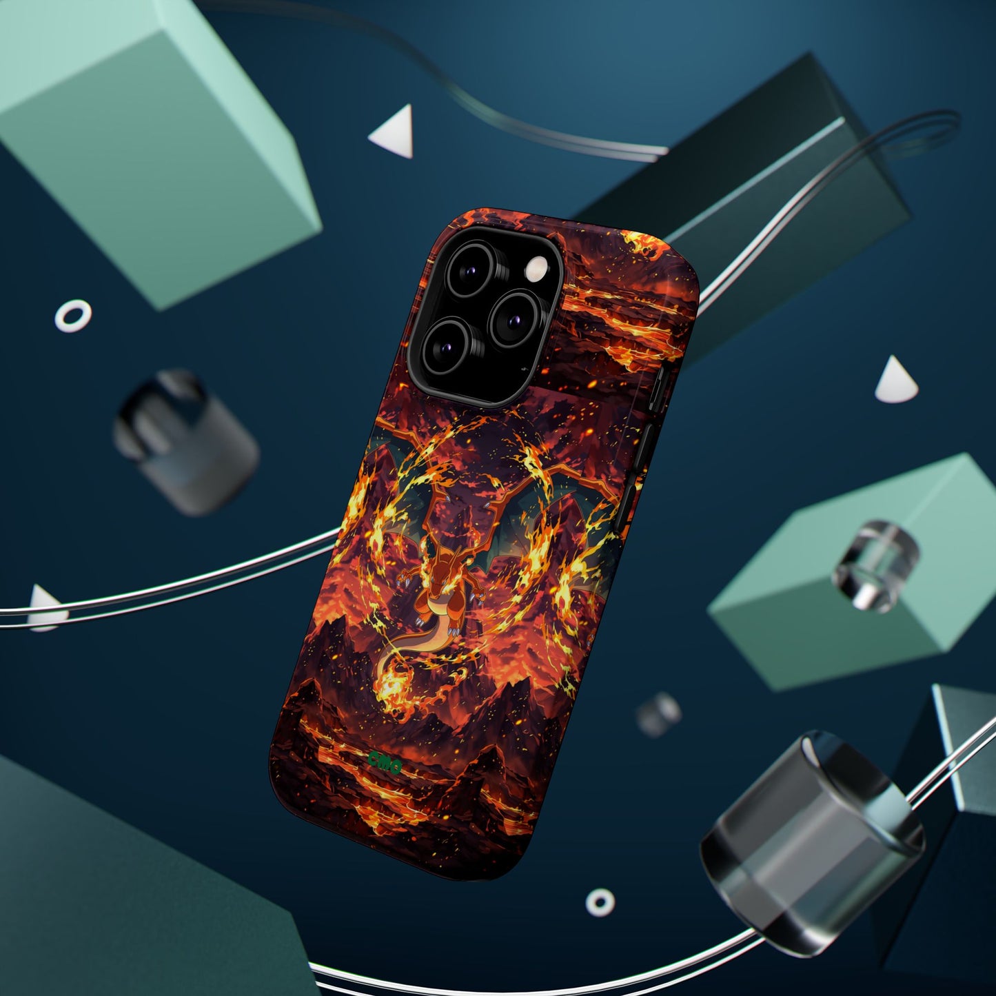 Fiery Abstract Magnetic Impact-Resistant Phone Case