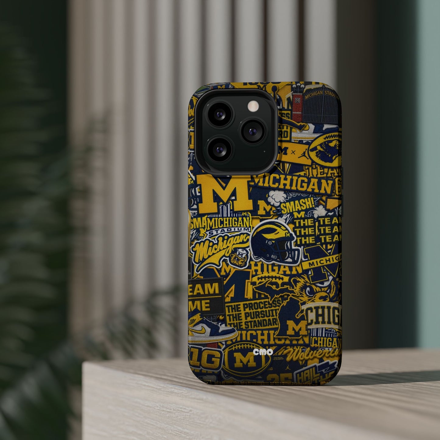 Michigan Wolverines Magnetic Impact Phone Case — Team Logo Collage MagSafe-Compatible