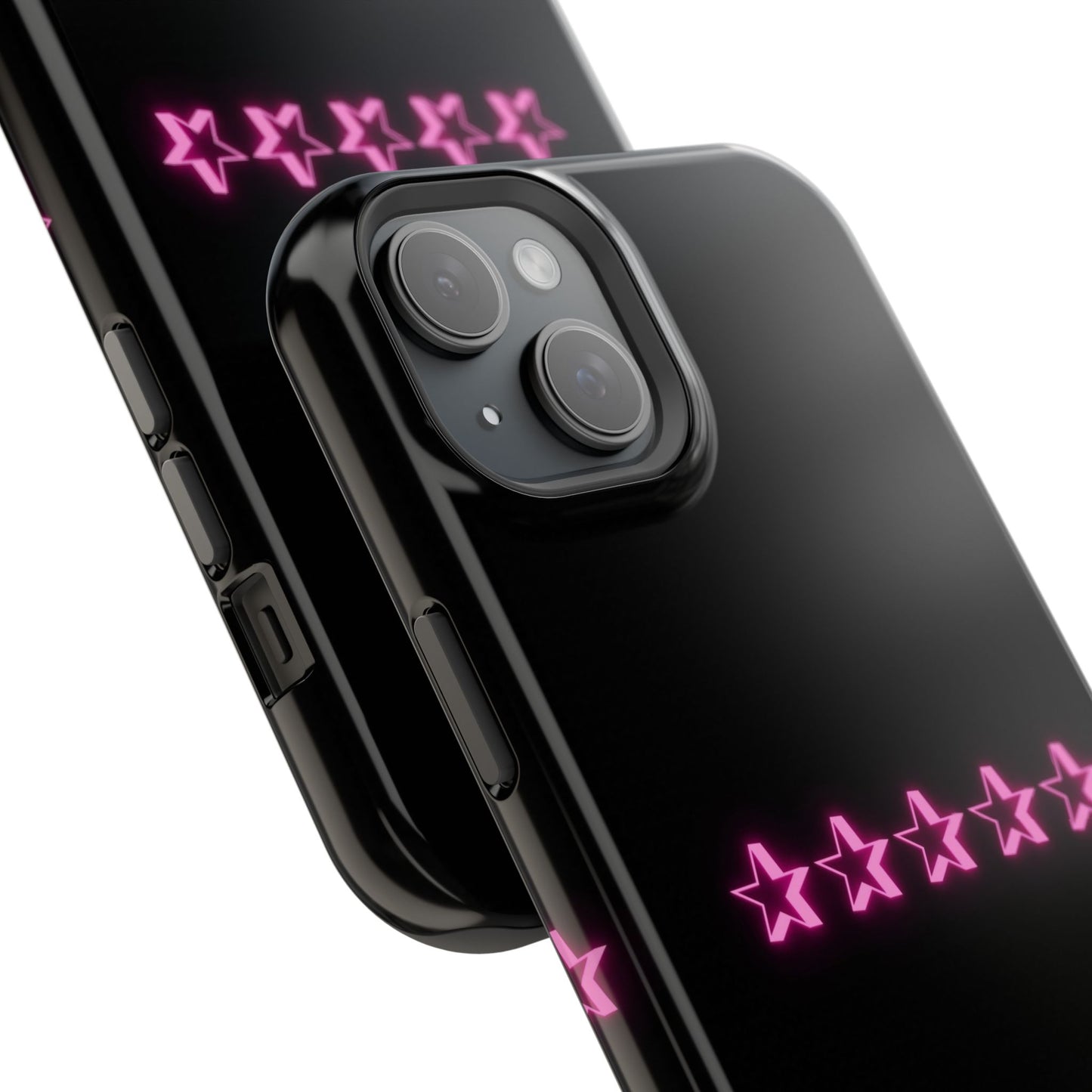 5 Stat ⭐️ Phone Case — Pink Neon Stars Magnetic Impact-Resistant Case