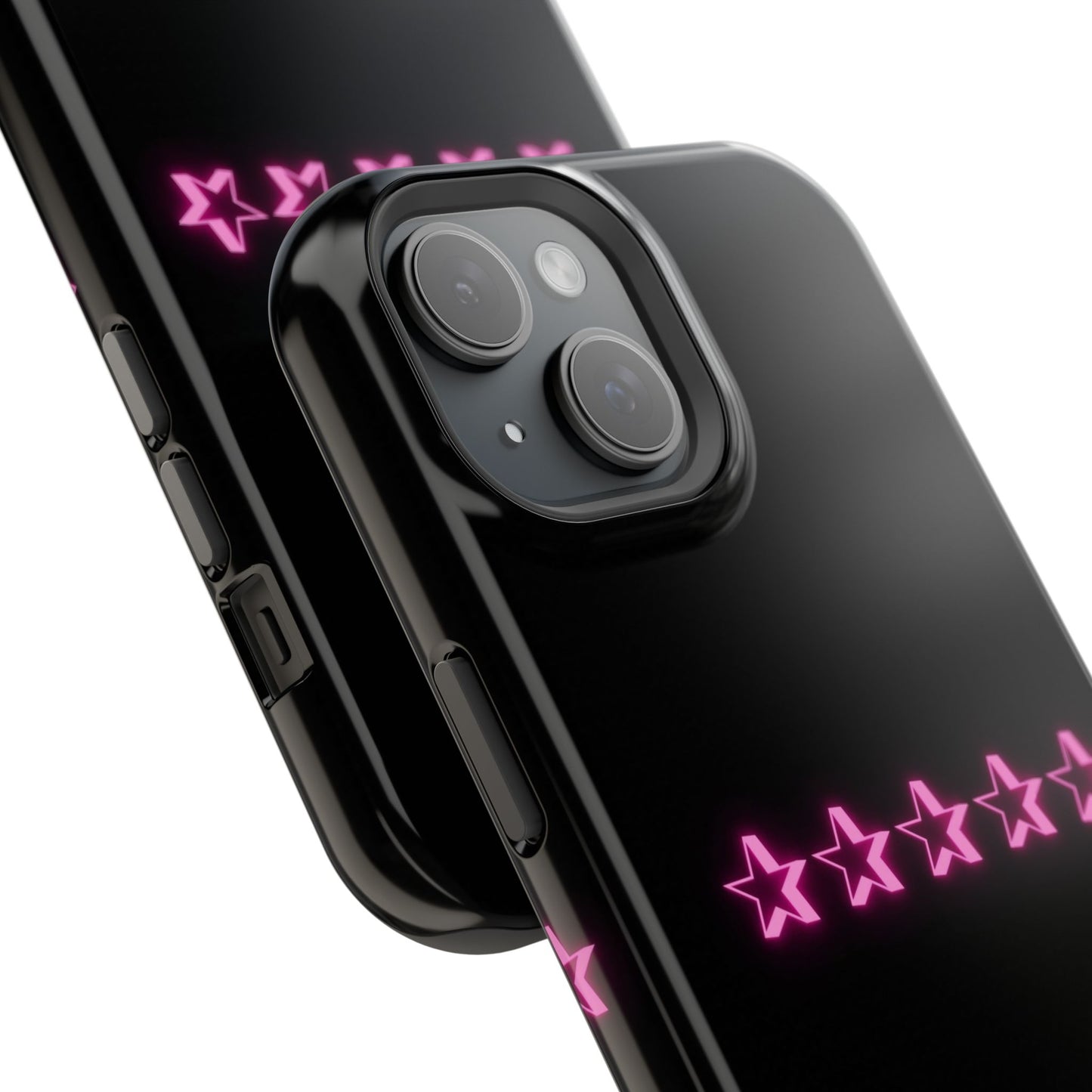 5 Stat ⭐️ Phone Case — Pink Neon Stars Magnetic Impact-Resistant Case