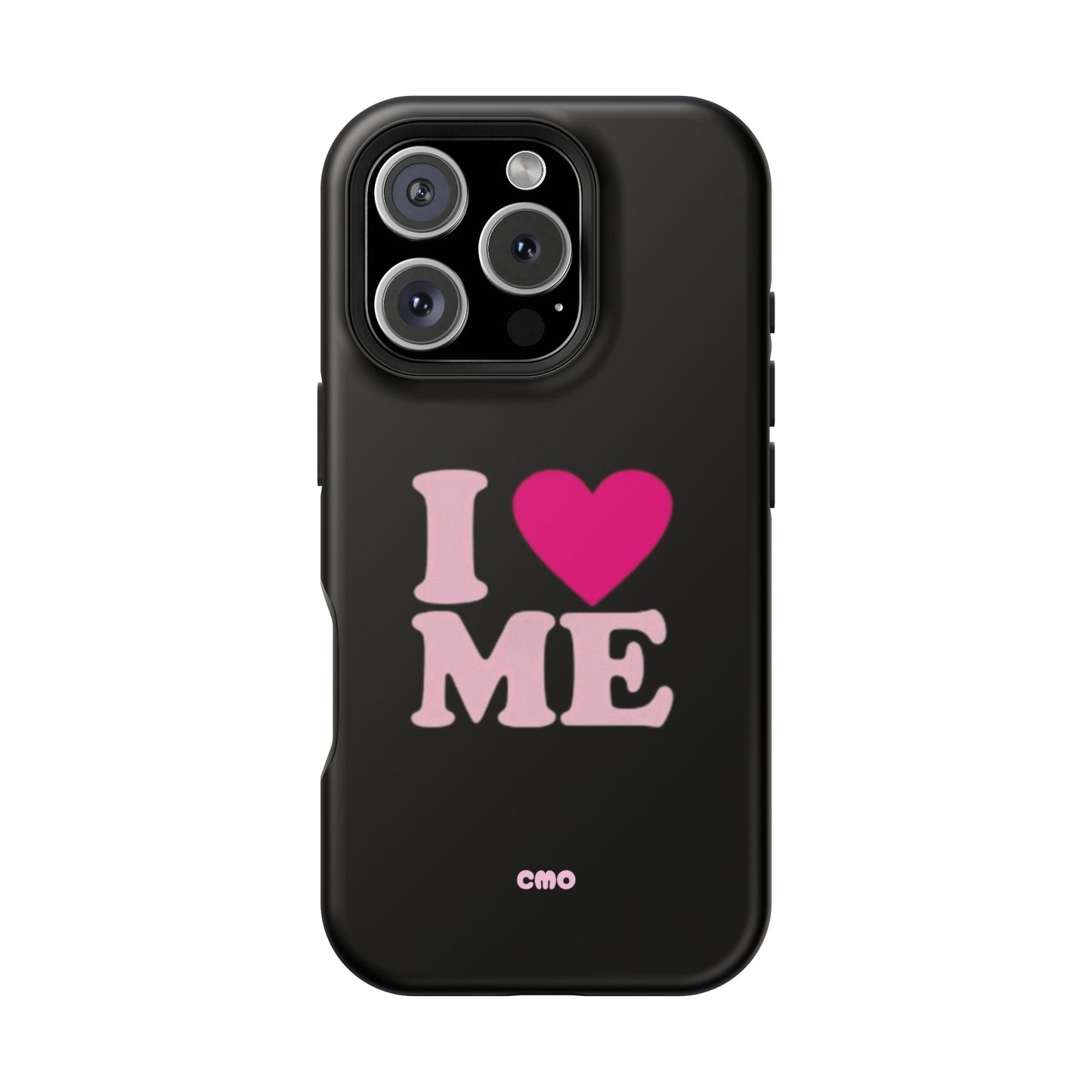 Magnetic Impact-Resistant Phone Case — "I love ME" Pink Self-Love Design