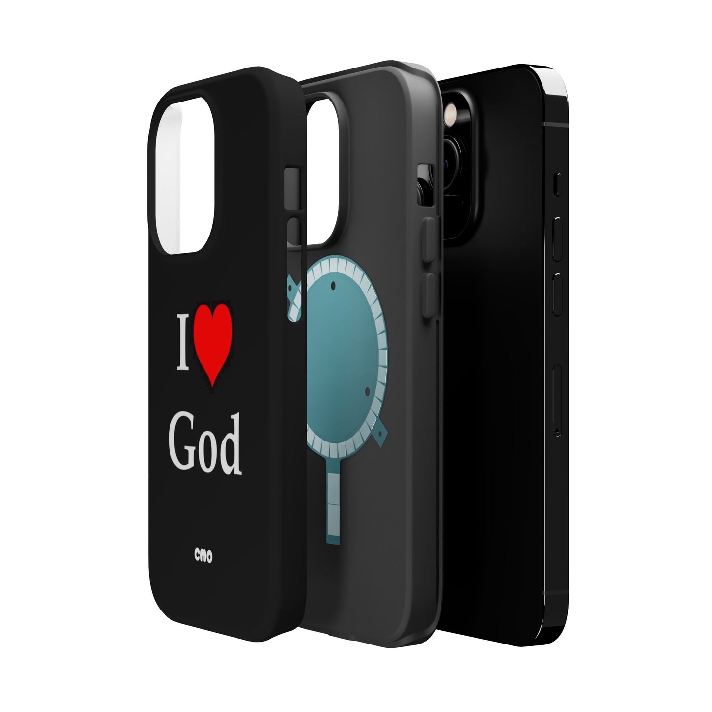 I love God Phone Case — Magnetic Impact-Resistant Religious iPhone Cover