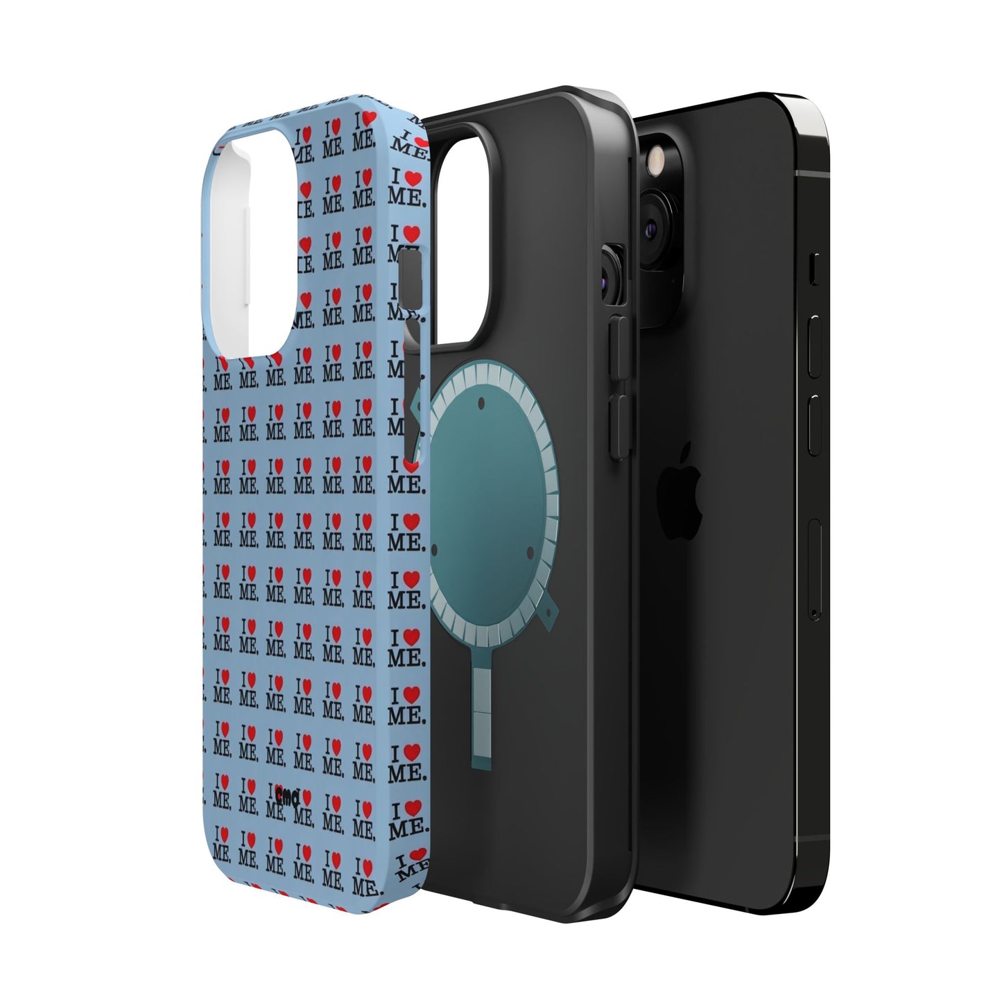 Magnetic Impact-Resistant Phone Case — "I love ME" Pattern