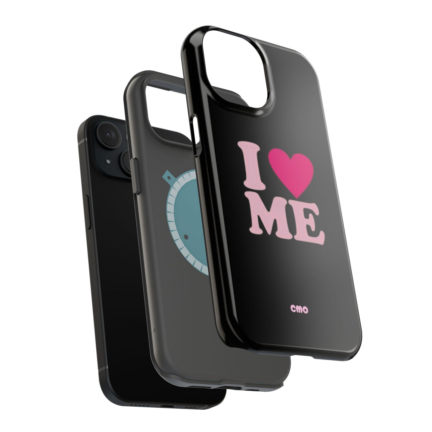 Magnetic Impact-Resistant Phone Case — "I love ME" Pink Self-Love Design
