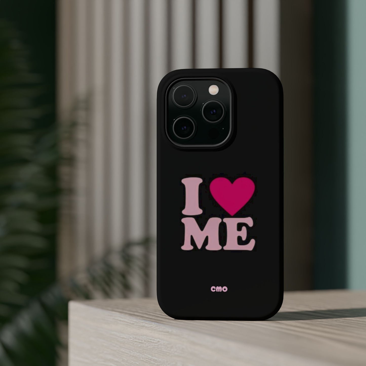 Magnetic Impact-Resistant Phone Case — "I love ME" Pink Self-Love Design