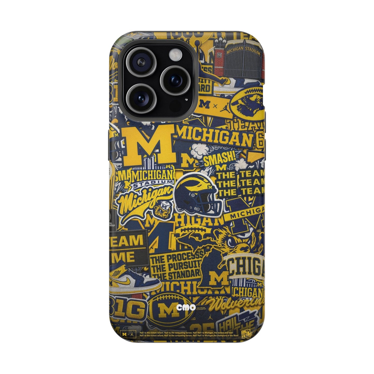 Michigan Wolverines Magnetic Impact Phone Case — Team Logo Collage MagSafe-Compatible