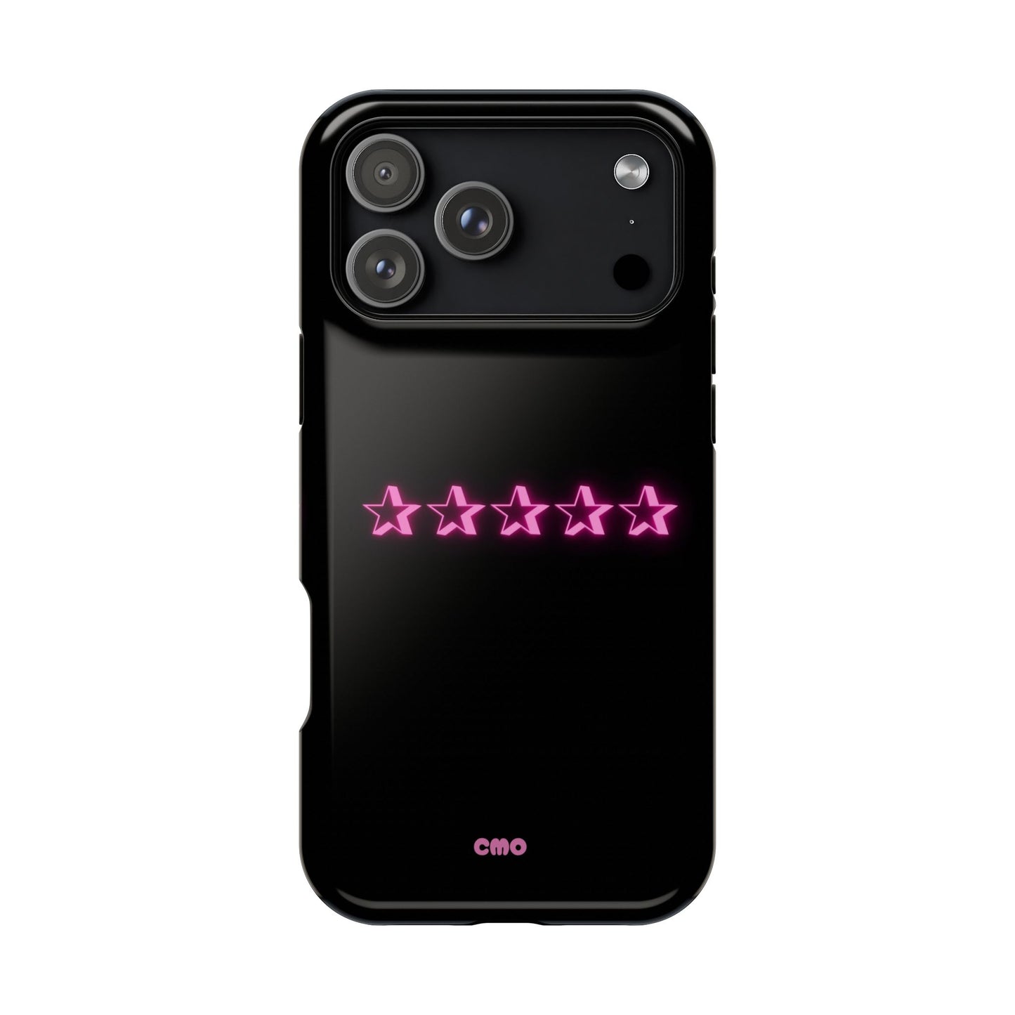 5 Stat ⭐️ Phone Case — Pink Neon Stars Magnetic Impact-Resistant Case