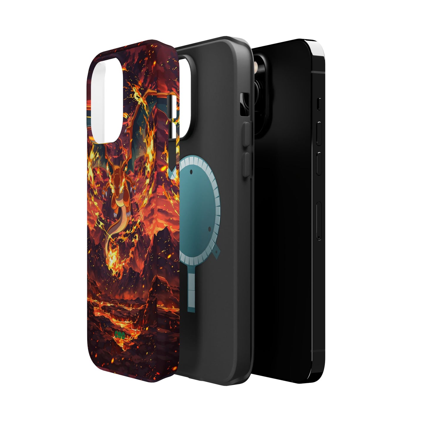 Fiery Abstract Magnetic Impact-Resistant Phone Case