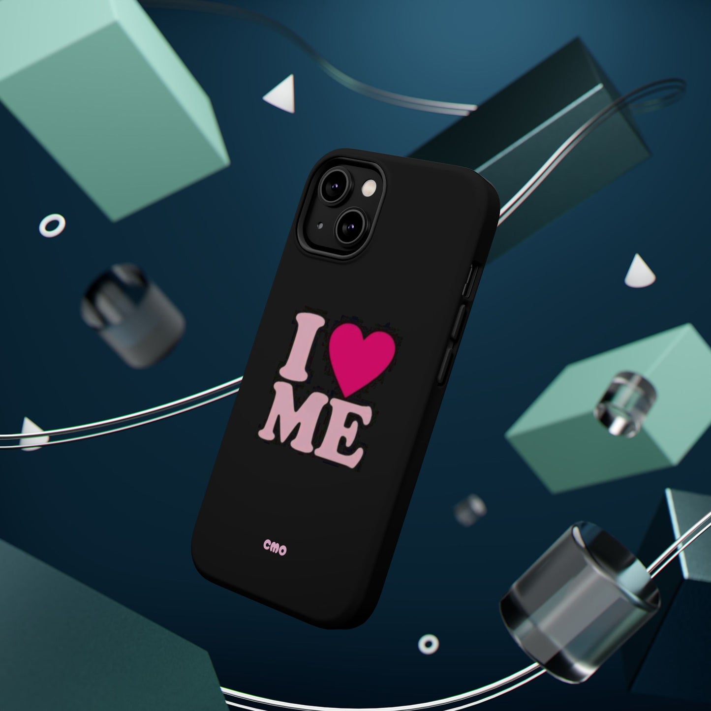 Magnetic Impact-Resistant Phone Case — "I love ME" Pink Self-Love Design