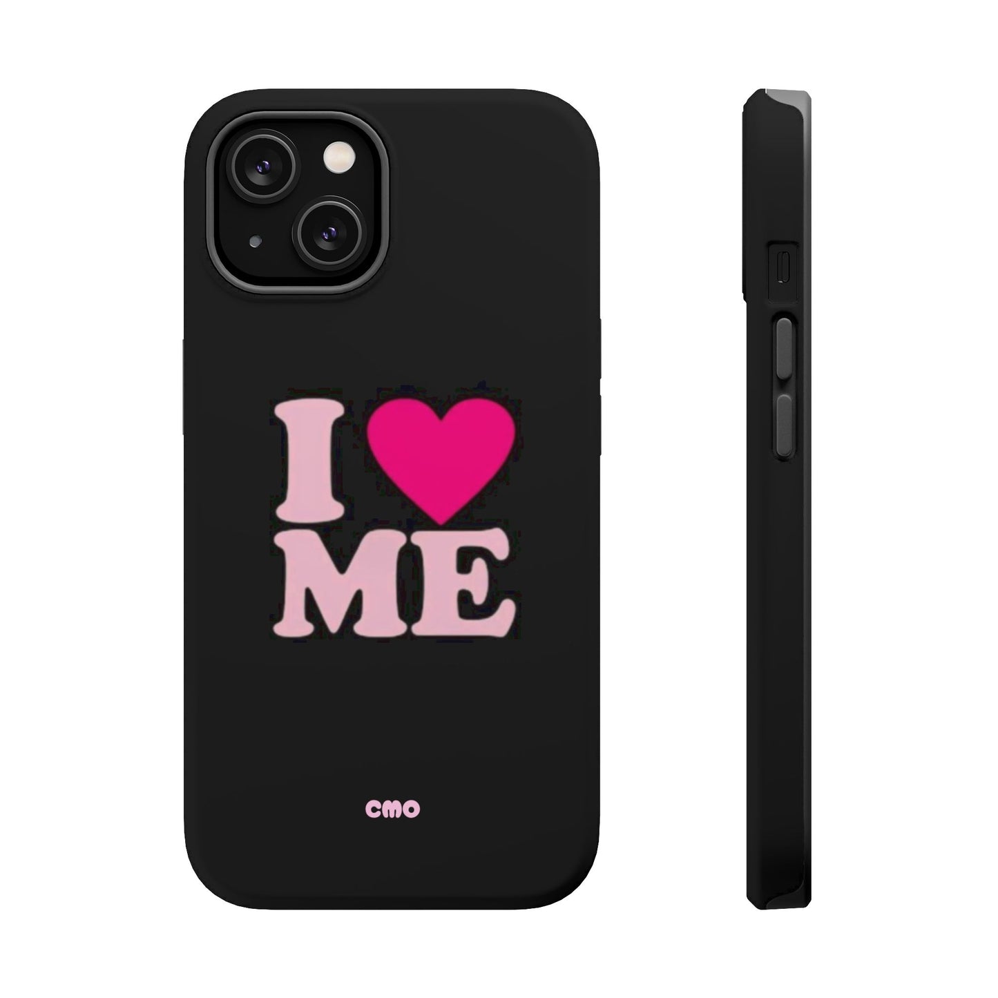 Magnetic Impact-Resistant Phone Case — "I love ME" Pink Self-Love Design