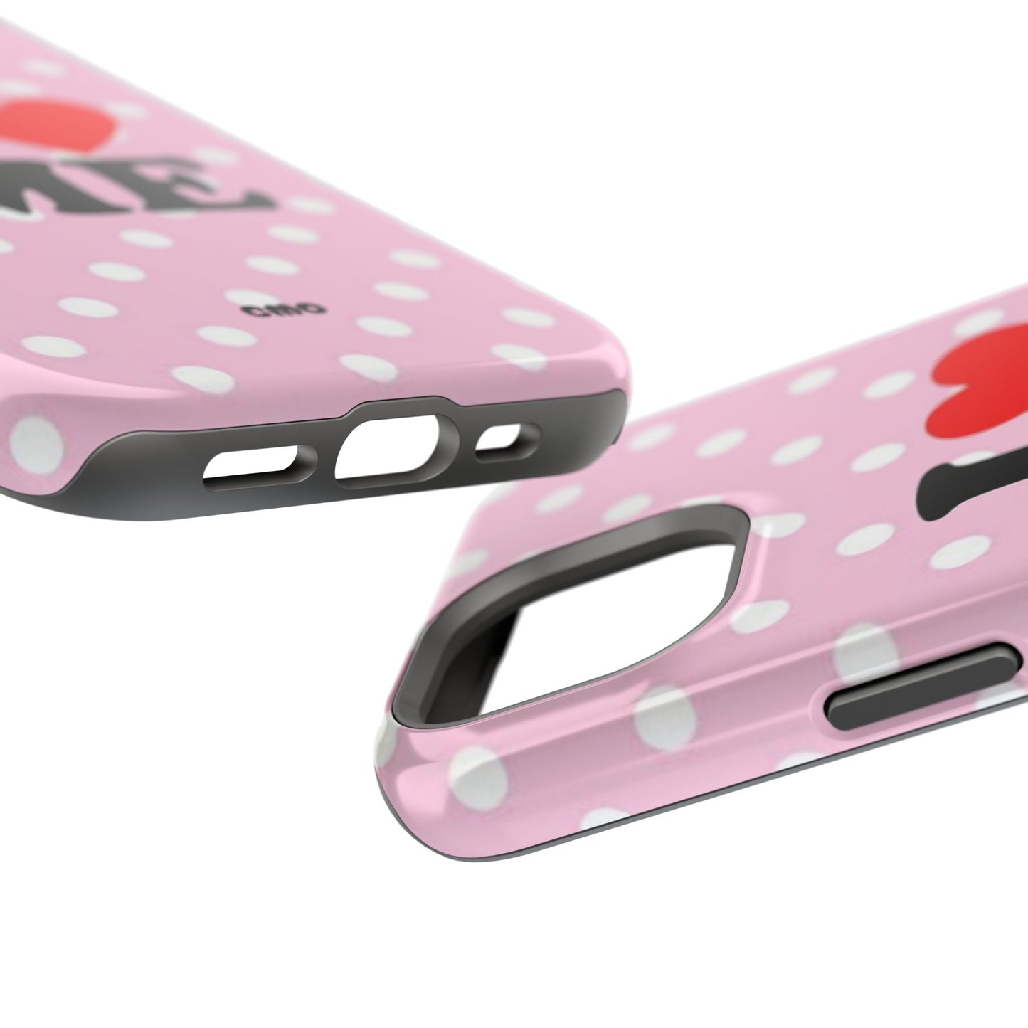 Pink Polka Dot "I  love ME" Magnetic Impact Phone Case — Self-Love Protective Cover