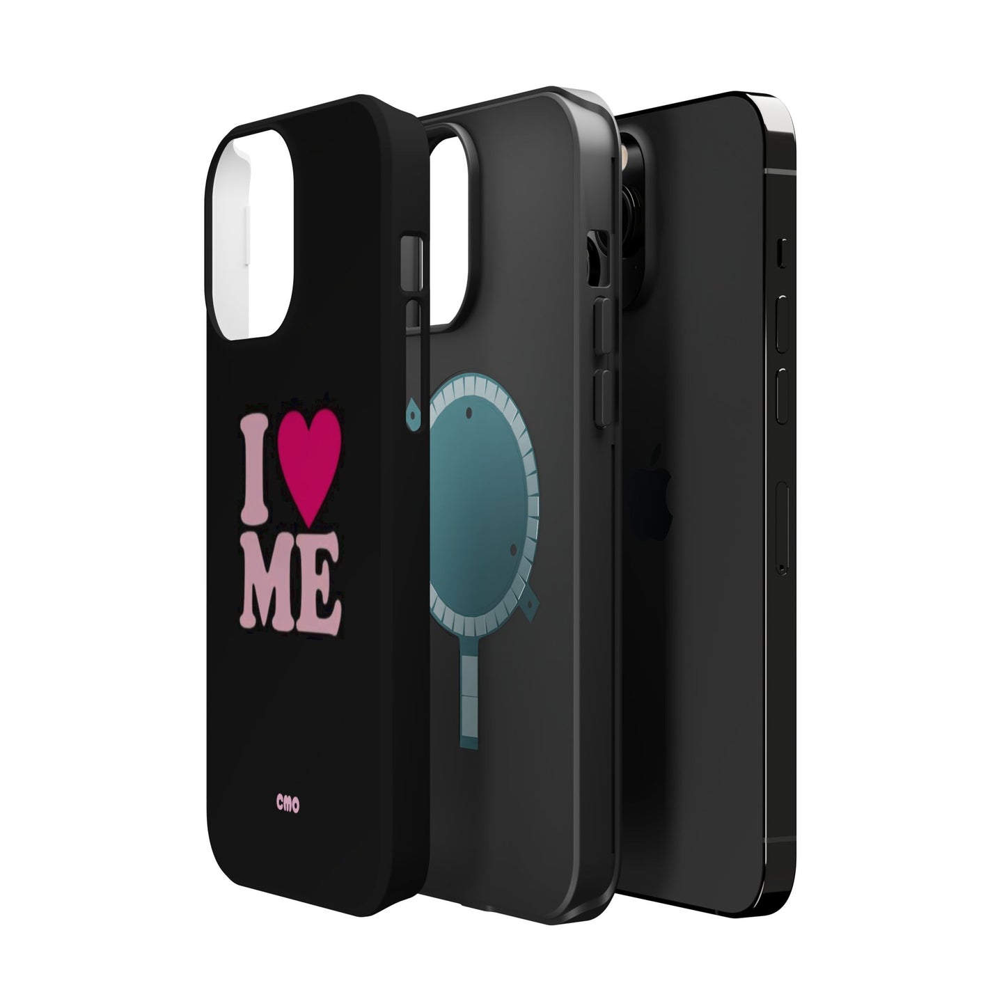 Magnetic Impact-Resistant Phone Case — "I love ME" Pink Self-Love Design