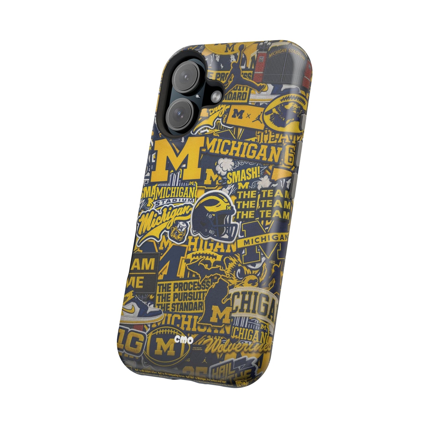 Michigan Wolverines Magnetic Impact Phone Case — Team Logo Collage MagSafe-Compatible