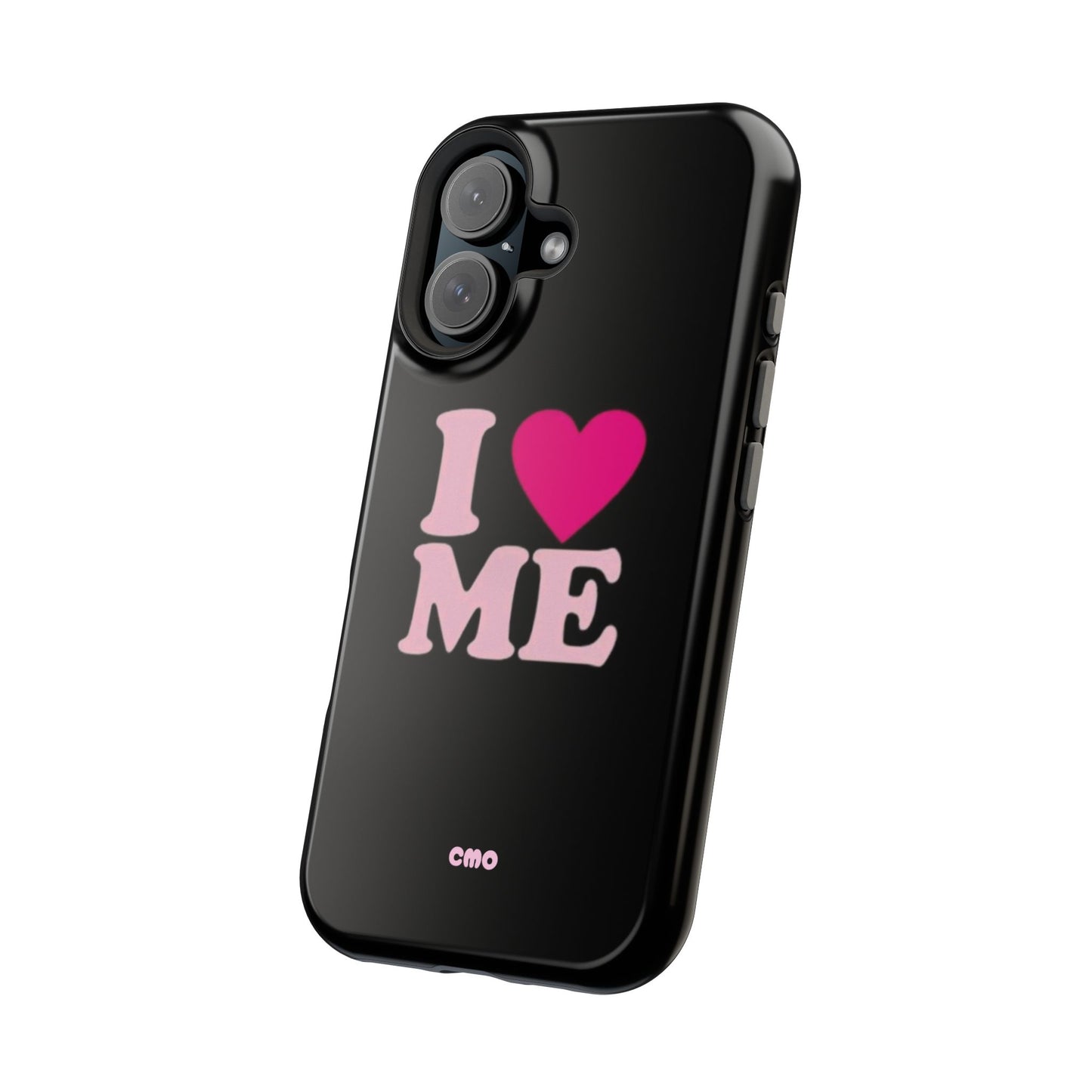 Magnetic Impact-Resistant Phone Case — "I love ME" Pink Self-Love Design