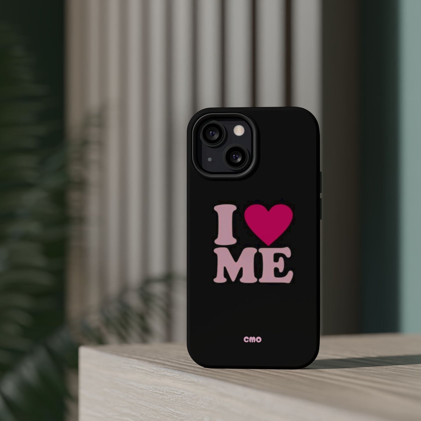 Magnetic Impact-Resistant Phone Case — "I love ME" Pink Self-Love Design