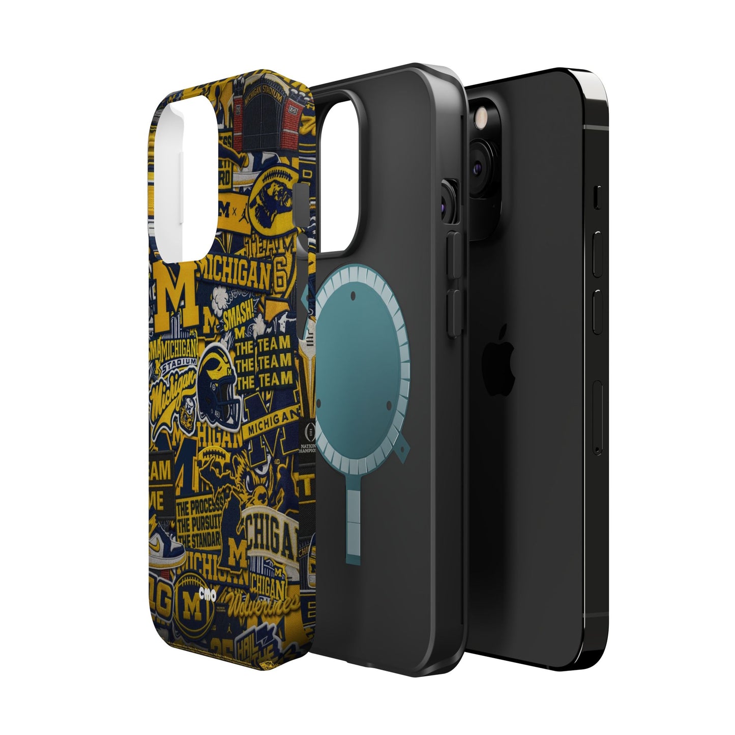 Michigan Wolverines Magnetic Impact Phone Case — Team Logo Collage MagSafe-Compatible