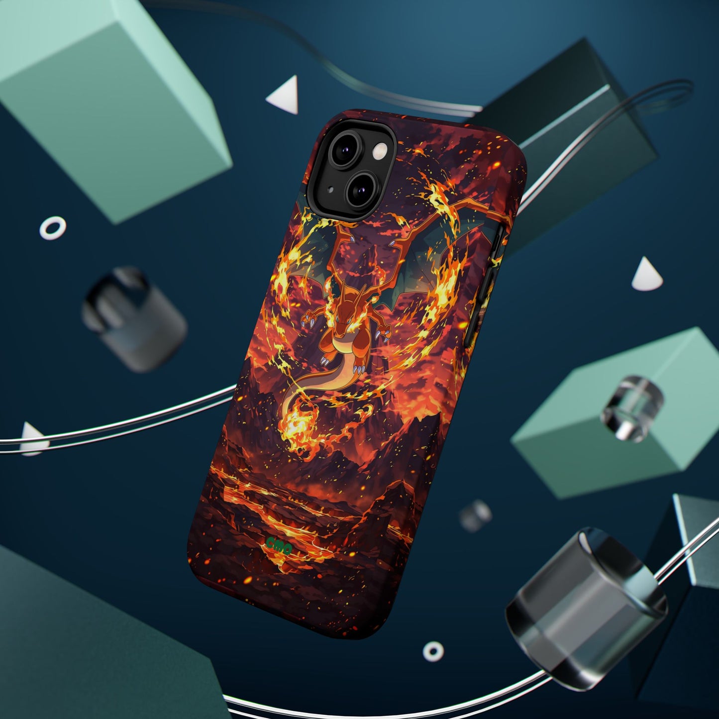 Fiery Abstract Magnetic Impact-Resistant Phone Case