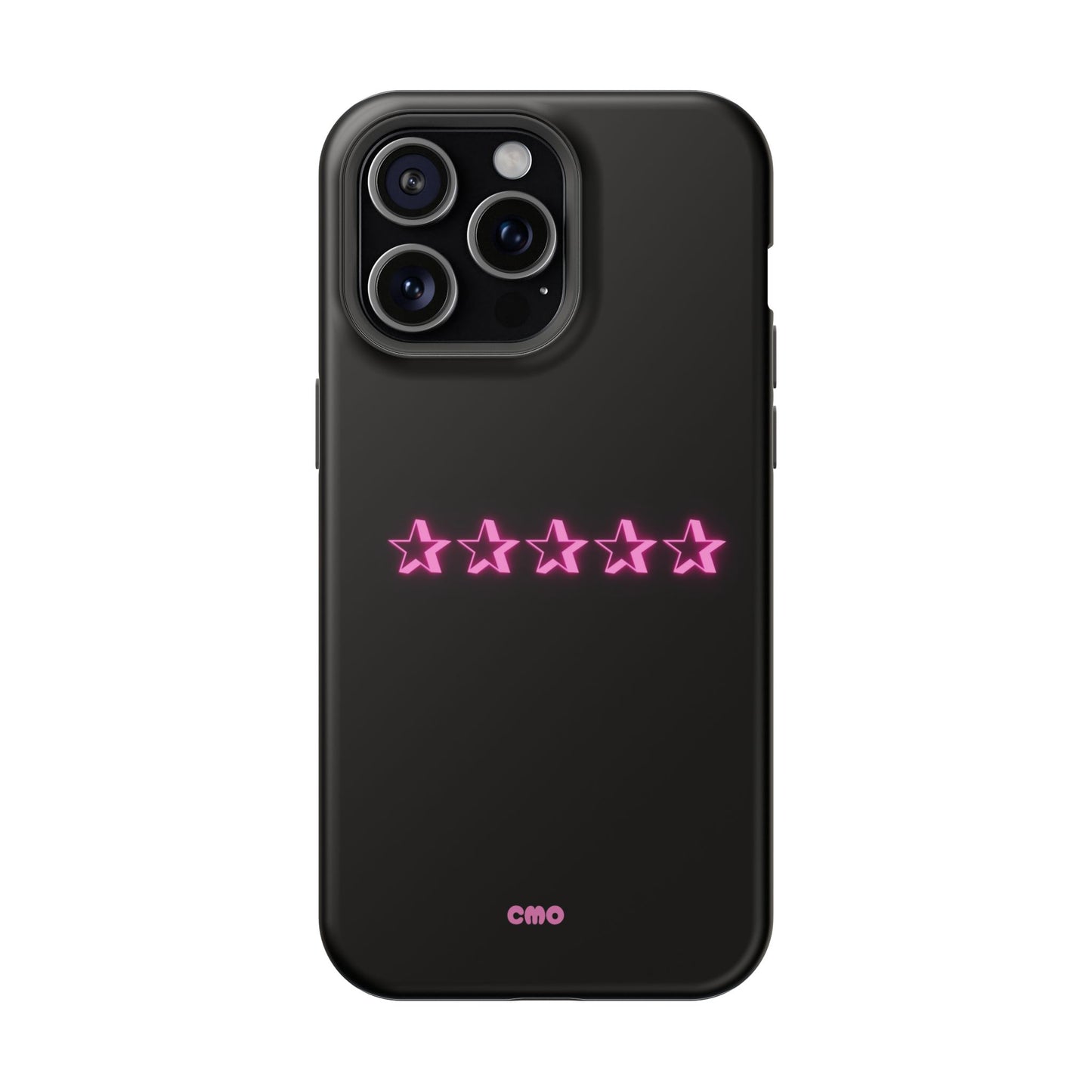 5 Stat ⭐️ Phone Case — Pink Neon Stars Magnetic Impact-Resistant Case
