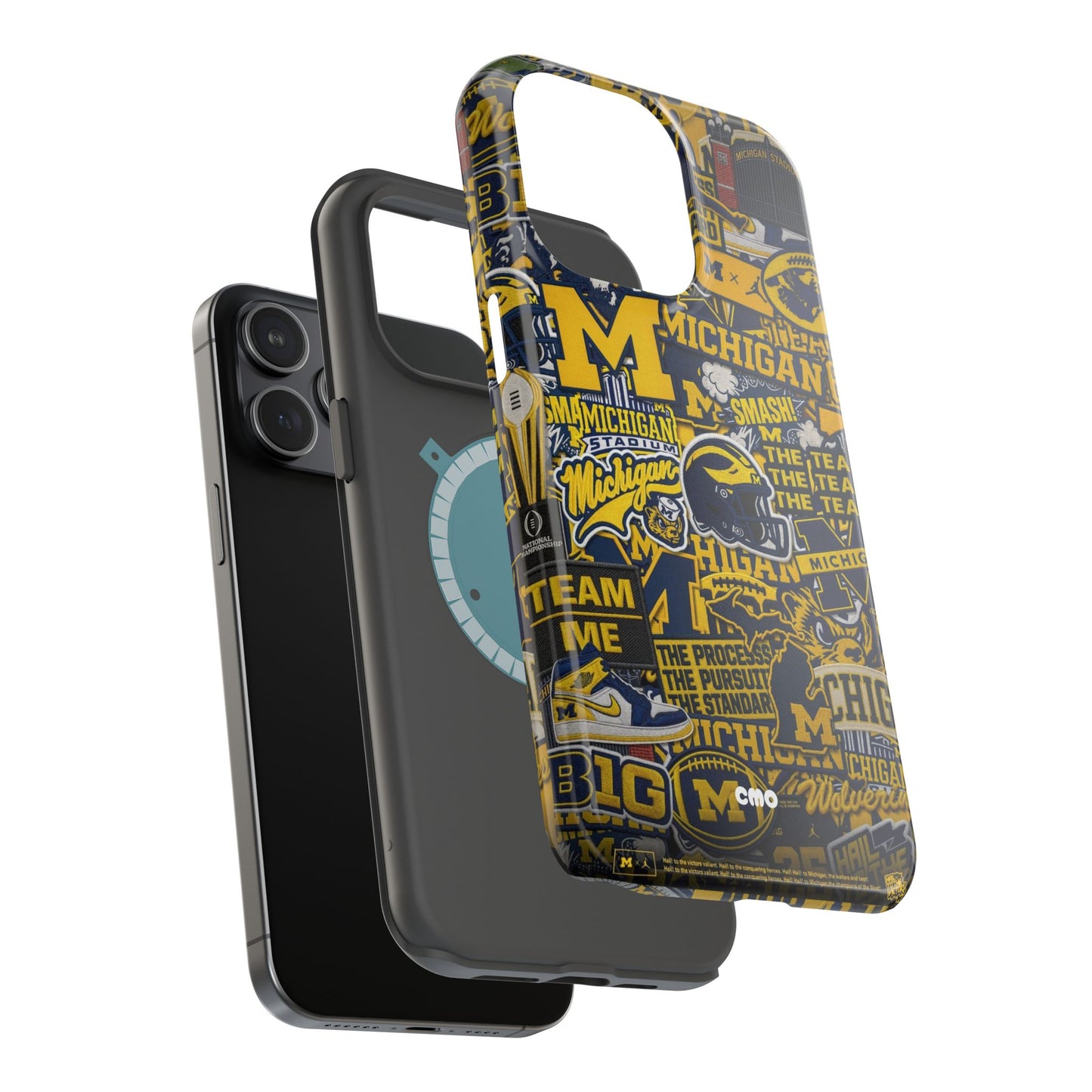 Michigan Wolverines Magnetic Impact Phone Case — Team Logo Collage MagSafe-Compatible