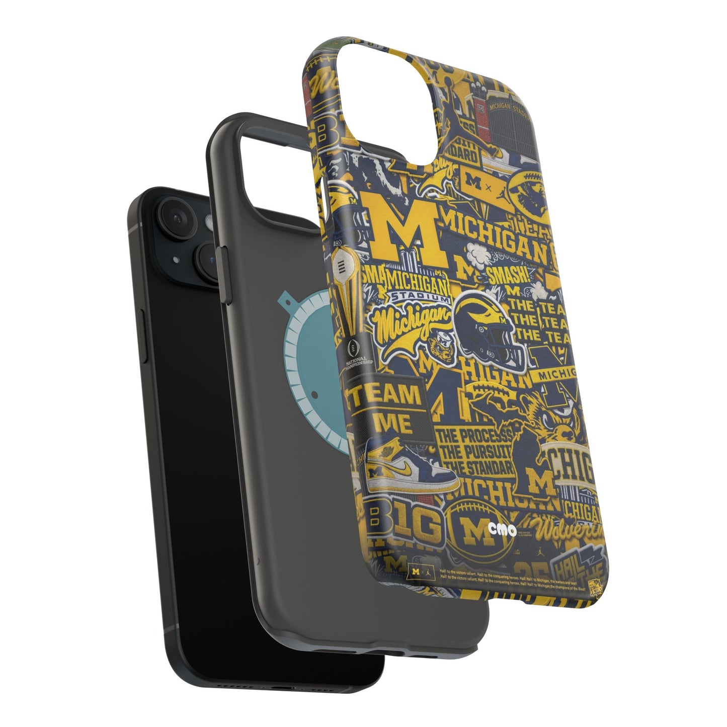 Michigan Wolverines Magnetic Impact Phone Case — Team Logo Collage MagSafe-Compatible