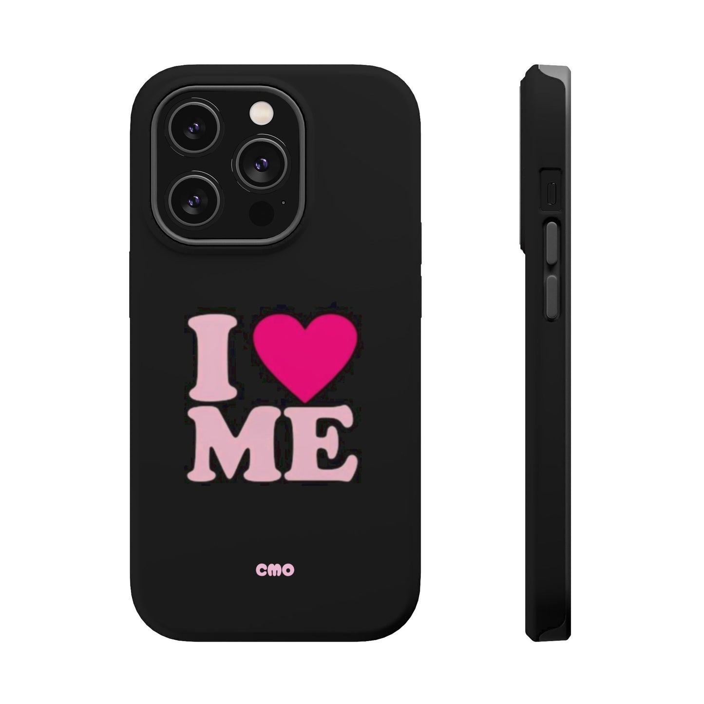 Magnetic Impact-Resistant Phone Case — "I love ME" Pink Self-Love Design