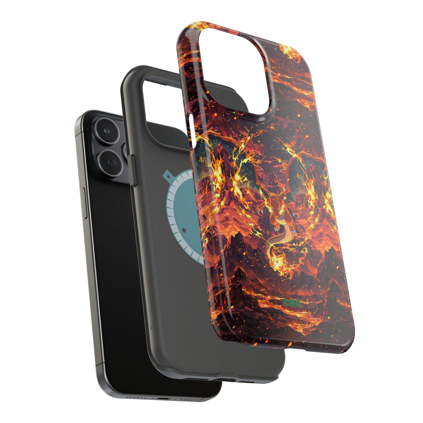 Fiery Abstract Magnetic Impact-Resistant Phone Case