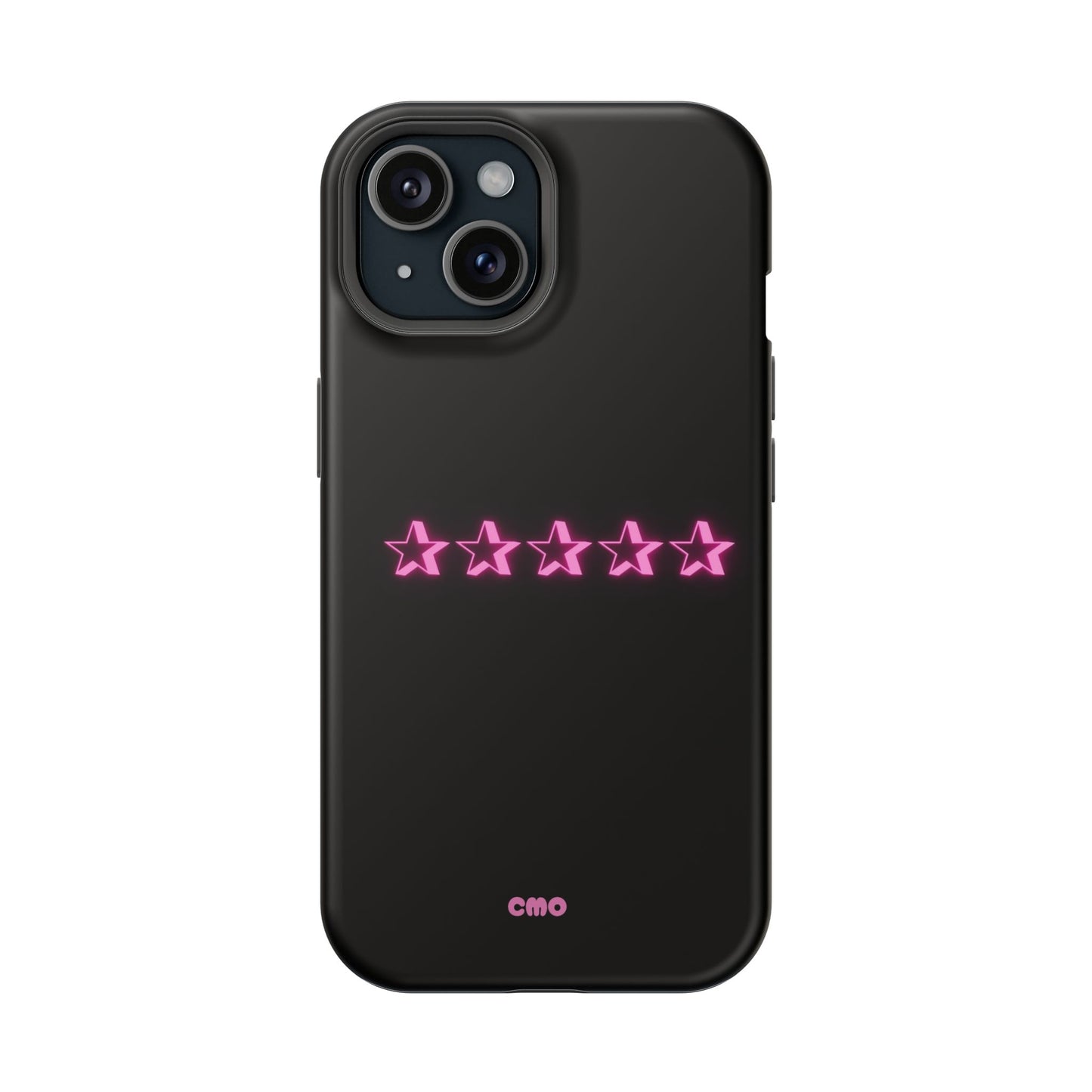 5 Stat ⭐️ Phone Case — Pink Neon Stars Magnetic Impact-Resistant Case
