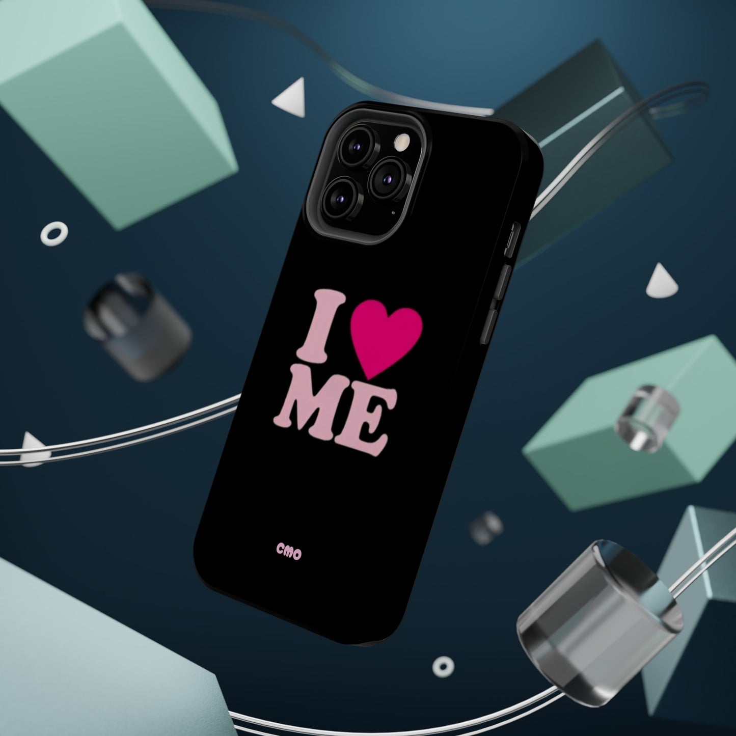 Magnetic Impact-Resistant Phone Case — "I love ME" Pink Self-Love Design