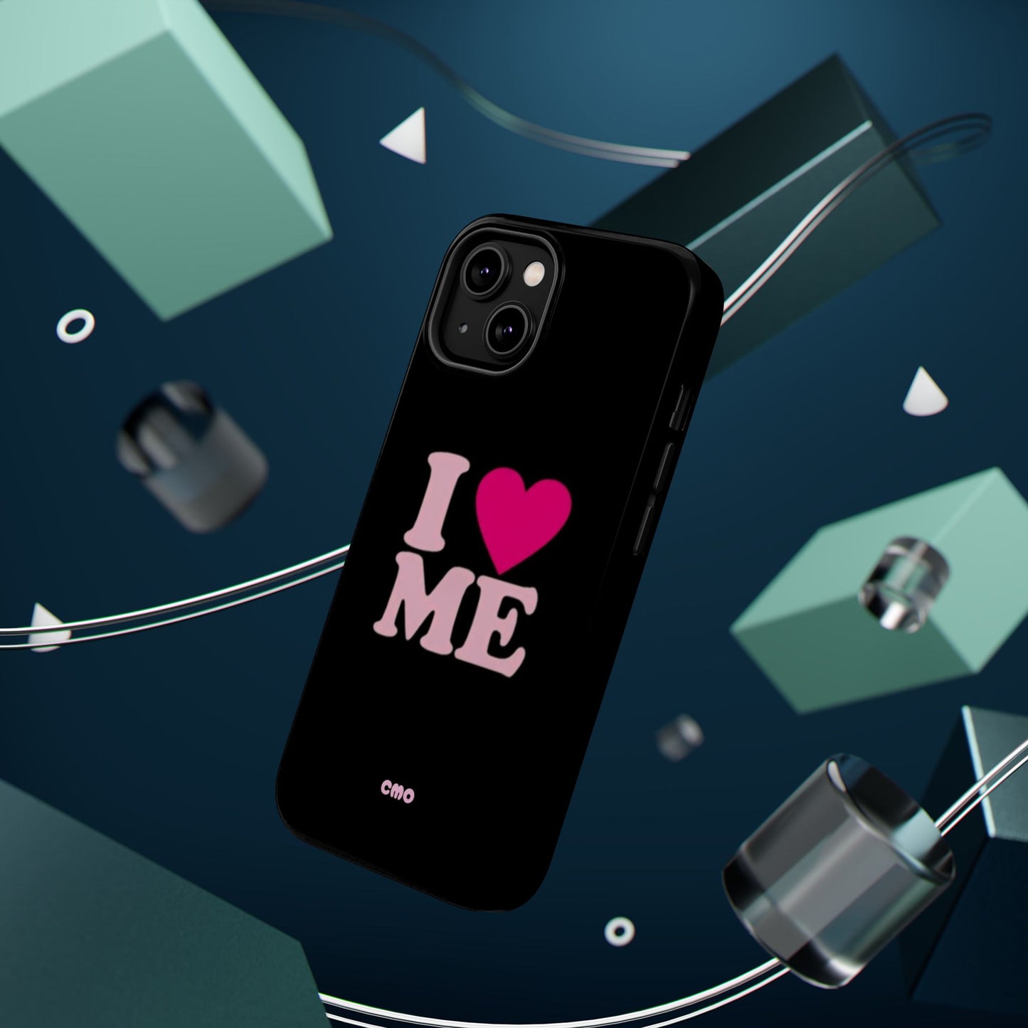 Magnetic Impact-Resistant Phone Case — "I love ME" Pink Self-Love Design