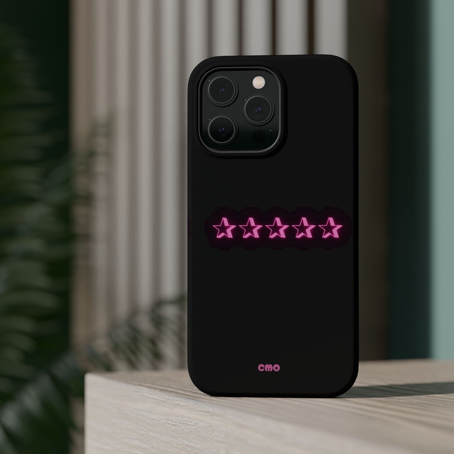 5 Stat ⭐️ Phone Case — Pink Neon Stars Magnetic Impact-Resistant Case