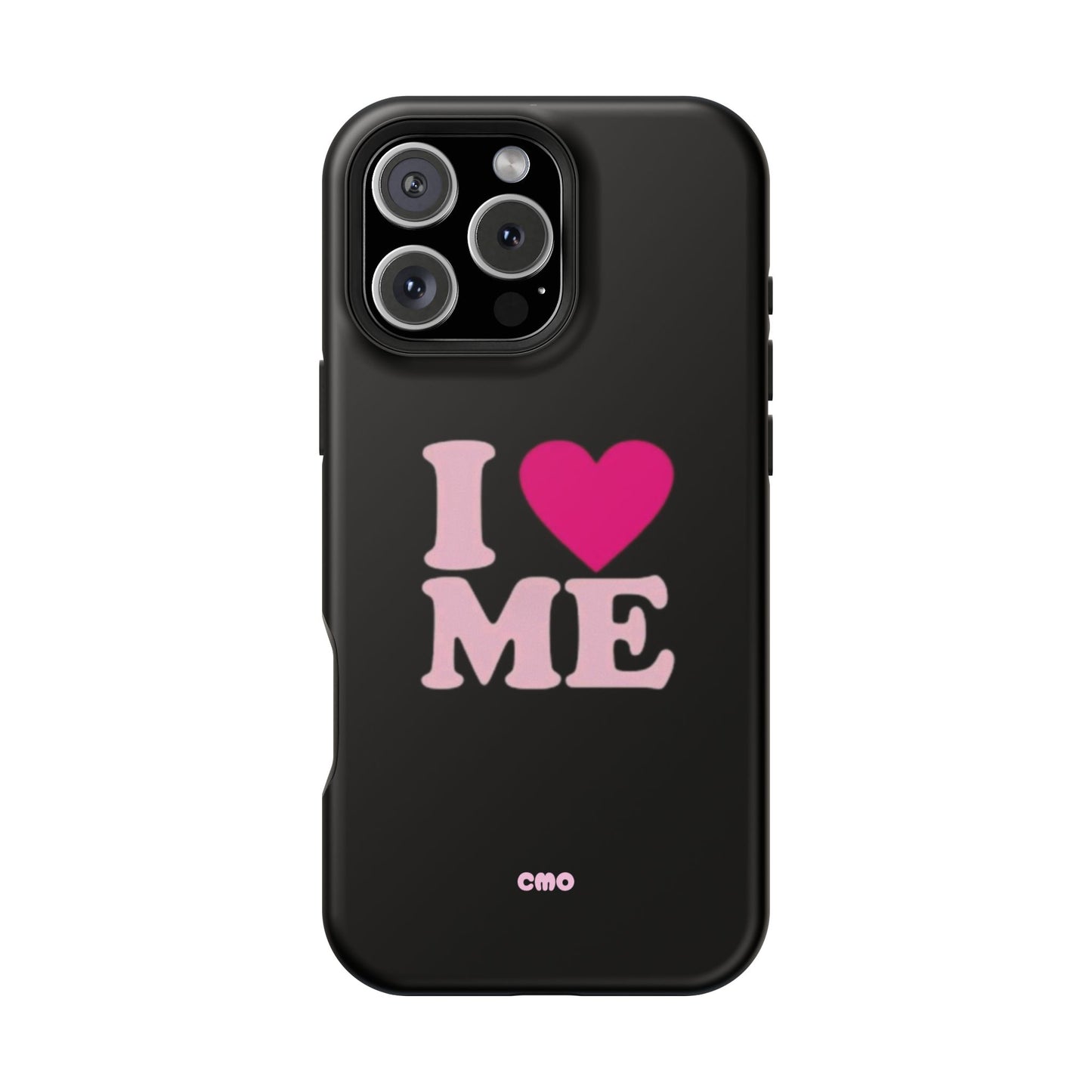 Magnetic Impact-Resistant Phone Case — "I love ME" Pink Self-Love Design