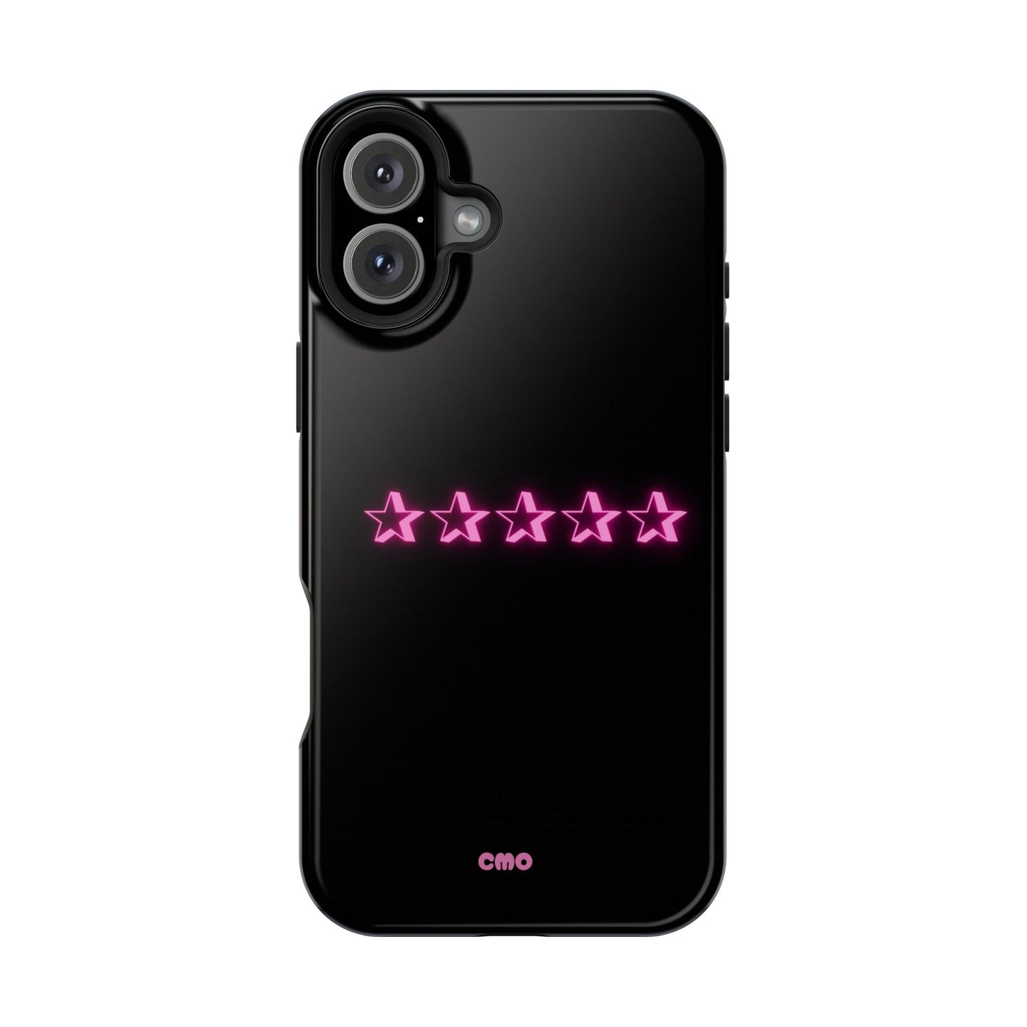 5 Stat ⭐️ Phone Case — Pink Neon Stars Magnetic Impact-Resistant Case