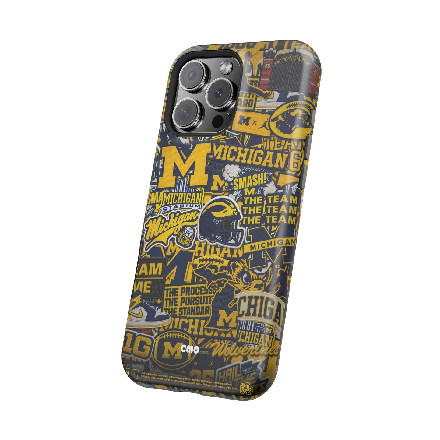Michigan Wolverines Magnetic Impact Phone Case — Team Logo Collage MagSafe-Compatible