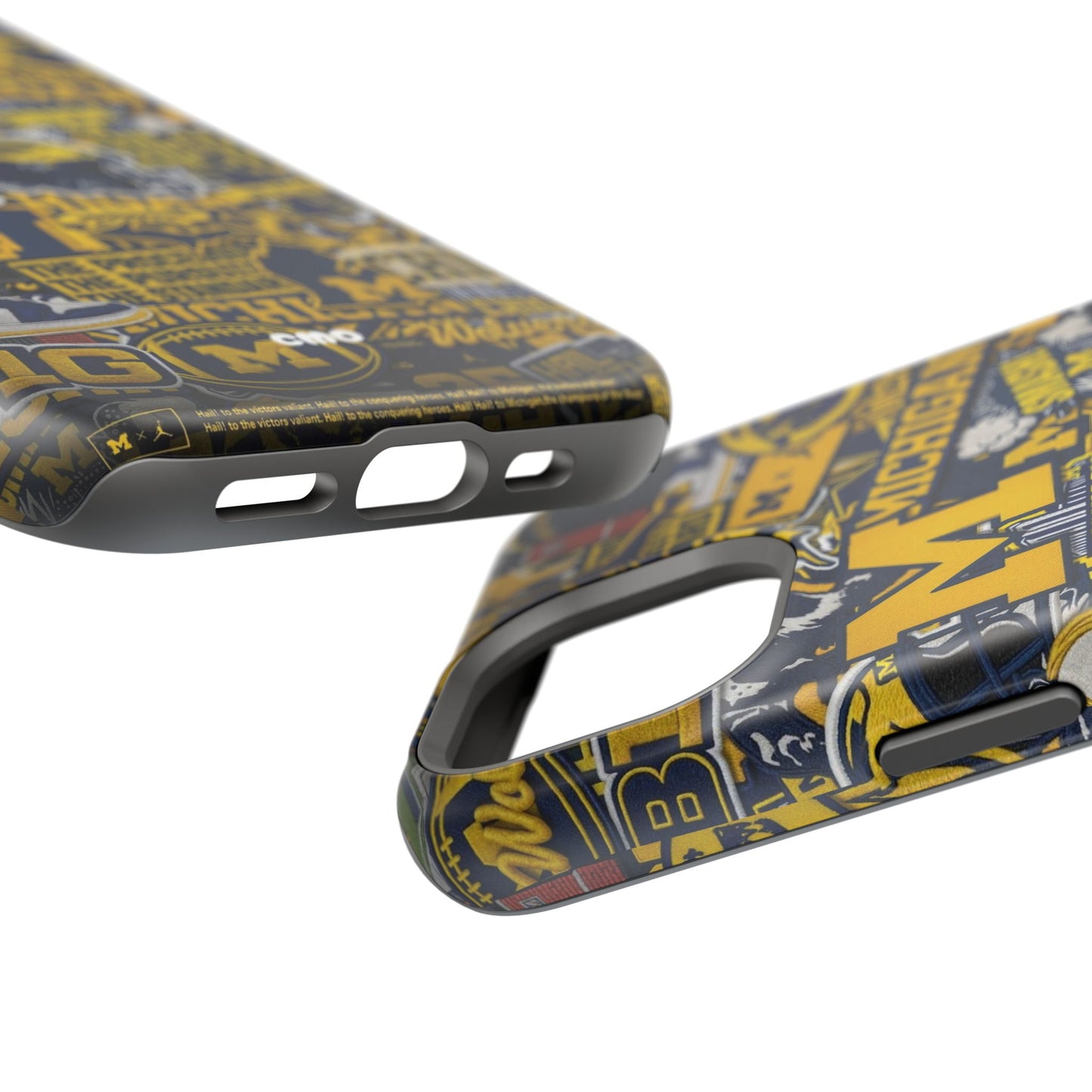 Michigan Wolverines Magnetic Impact Phone Case — Team Logo Collage MagSafe-Compatible