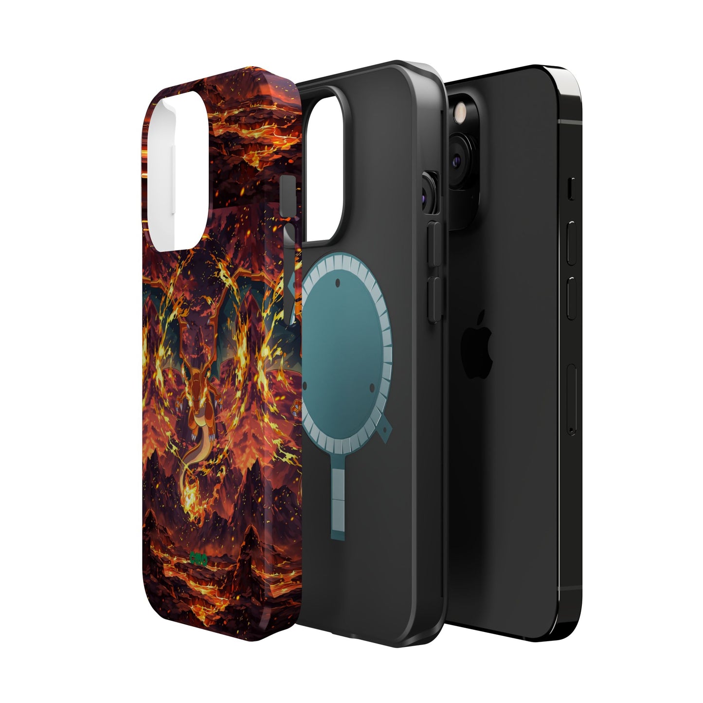 Fiery Abstract Magnetic Impact-Resistant Phone Case