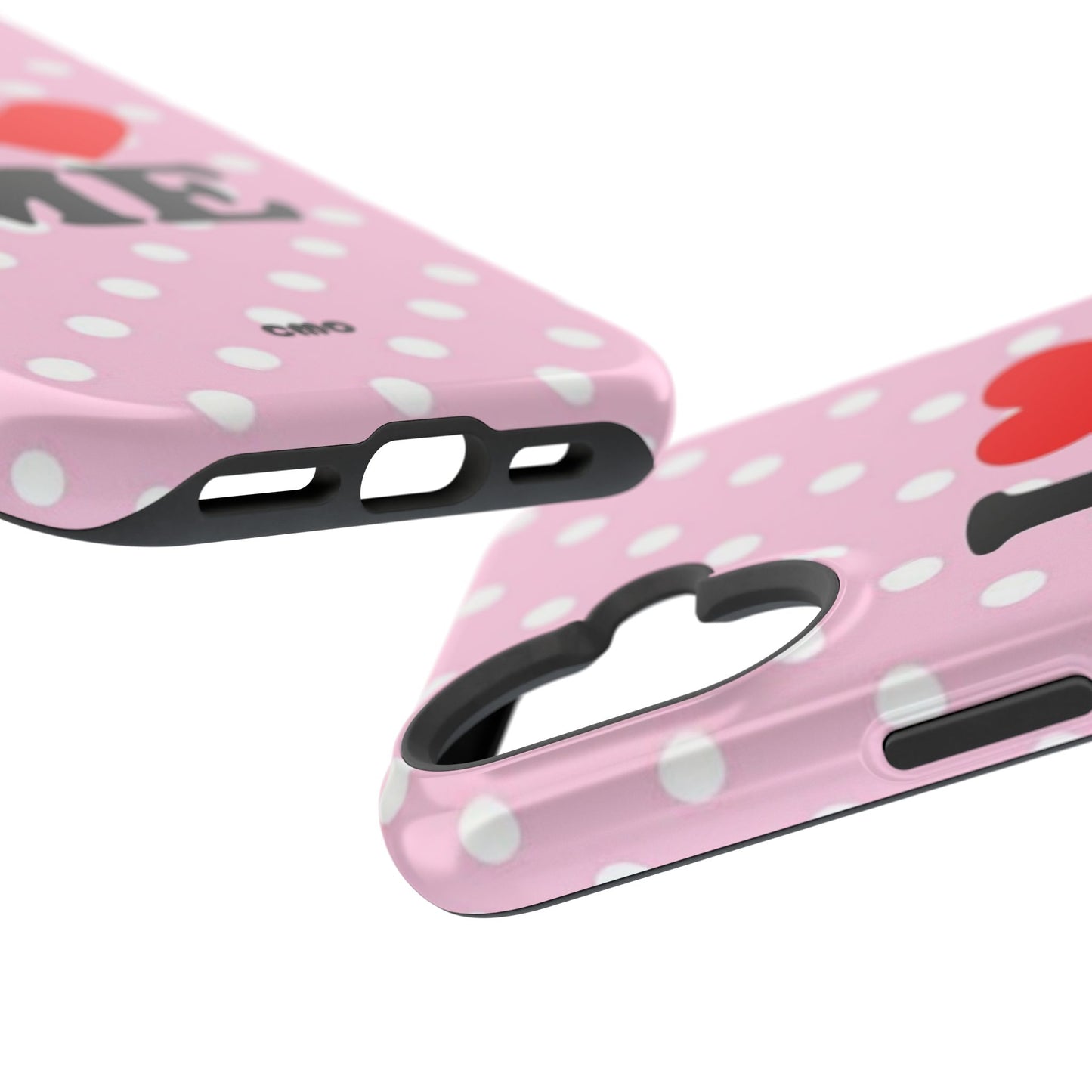 Pink Polka Dot "I  love ME" Magnetic Impact Phone Case — Self-Love Protective Cover