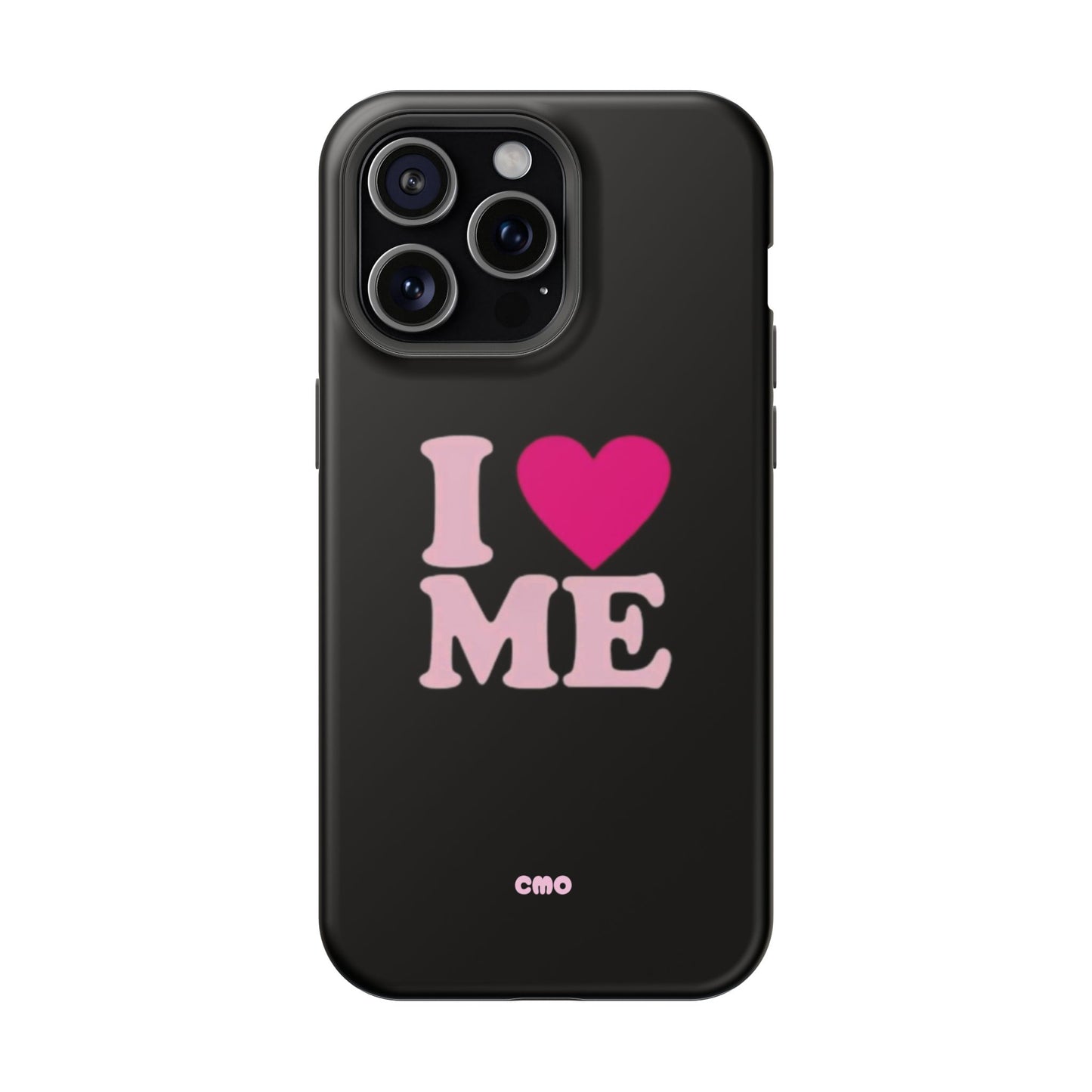 Magnetic Impact-Resistant Phone Case — "I love ME" Pink Self-Love Design