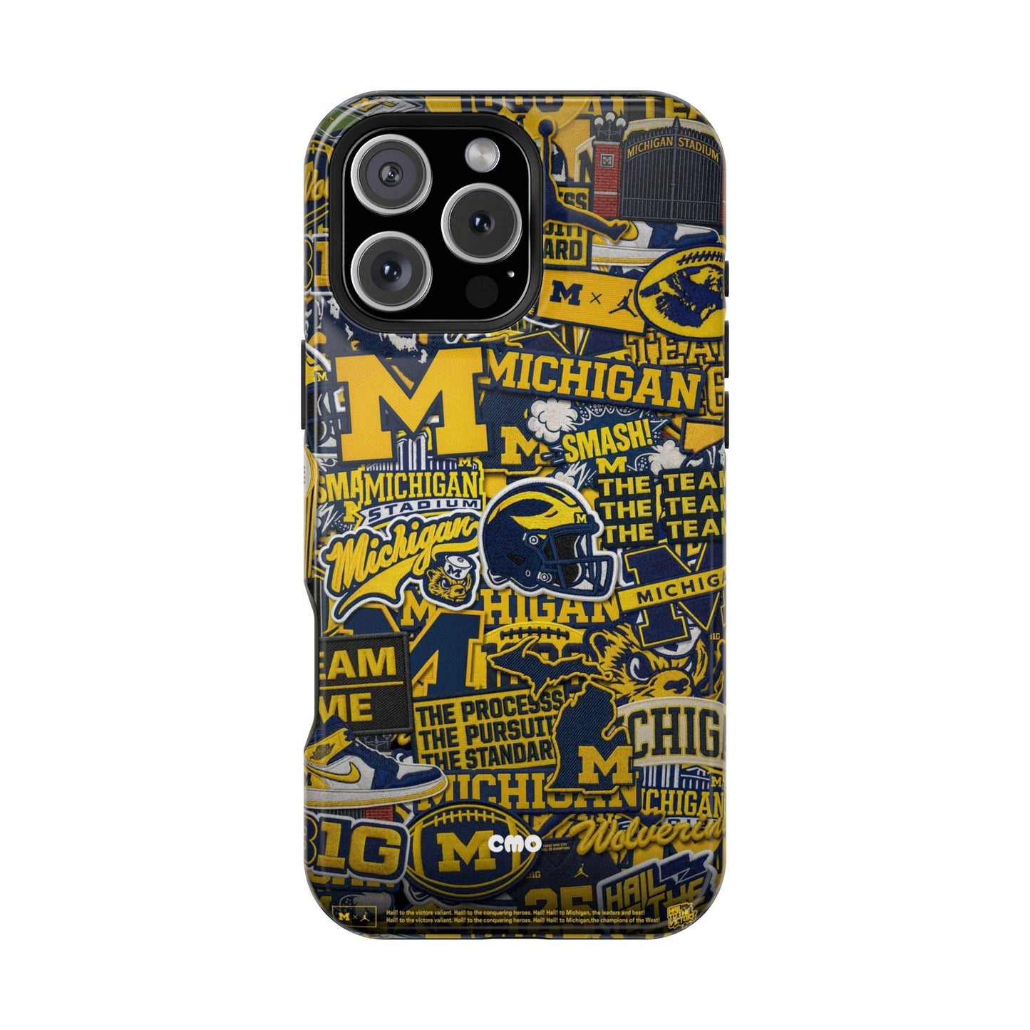 Michigan Wolverines Magnetic Impact Phone Case — Team Logo Collage MagSafe-Compatible