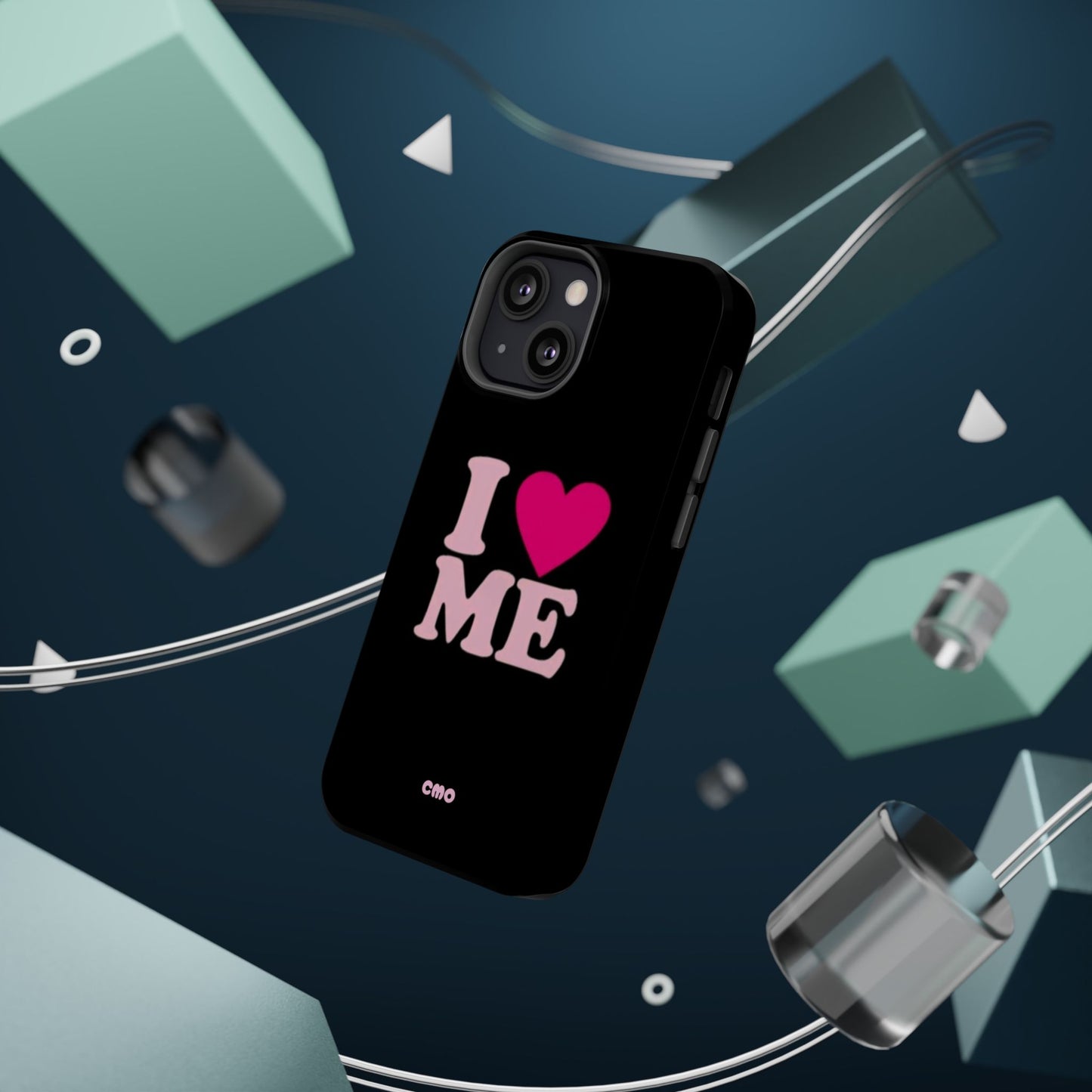 Magnetic Impact-Resistant Phone Case — "I love ME" Pink Self-Love Design