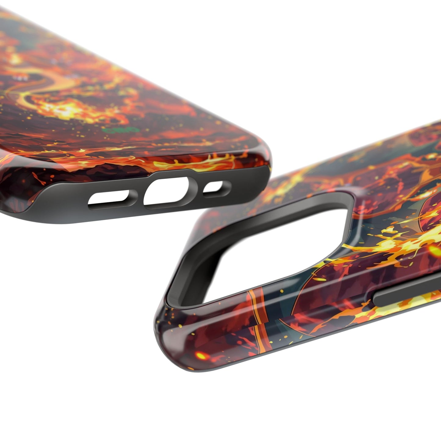 Fiery Abstract Magnetic Impact-Resistant Phone Case