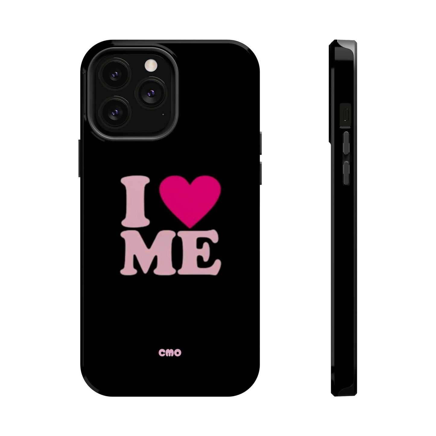 Magnetic Impact-Resistant Phone Case — "I love ME" Pink Self-Love Design