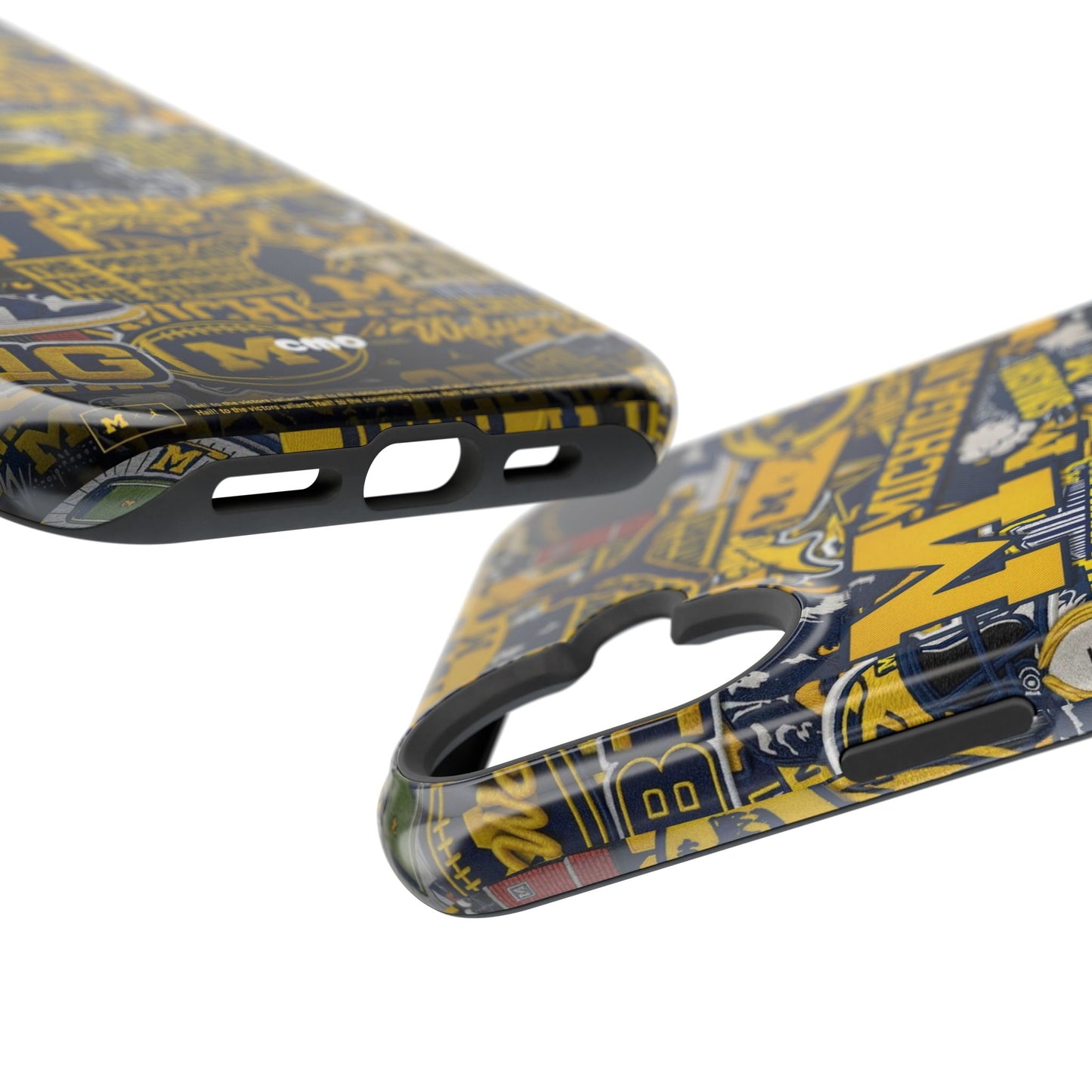 Michigan Wolverines Magnetic Impact Phone Case — Team Logo Collage MagSafe-Compatible