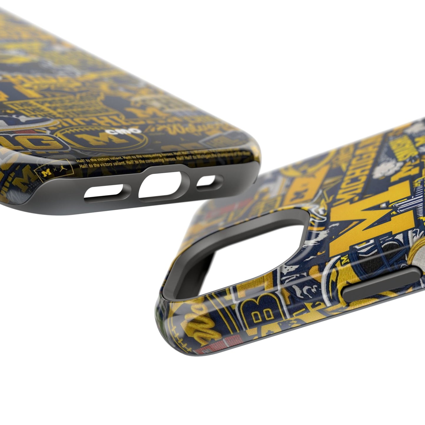 Michigan Wolverines Magnetic Impact Phone Case — Team Logo Collage MagSafe-Compatible